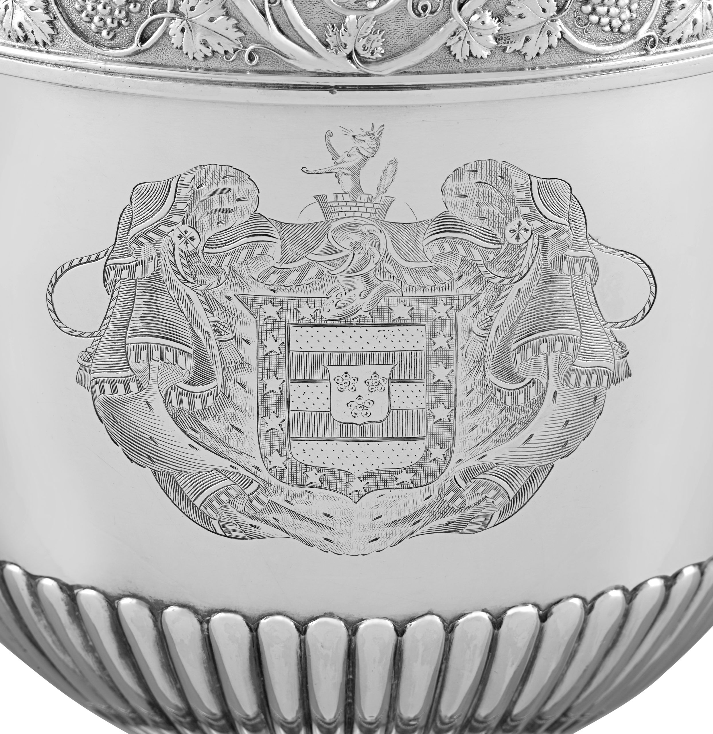 Set of Four George III Silver Wine Coolers by Rundell, Bridge & Rundell