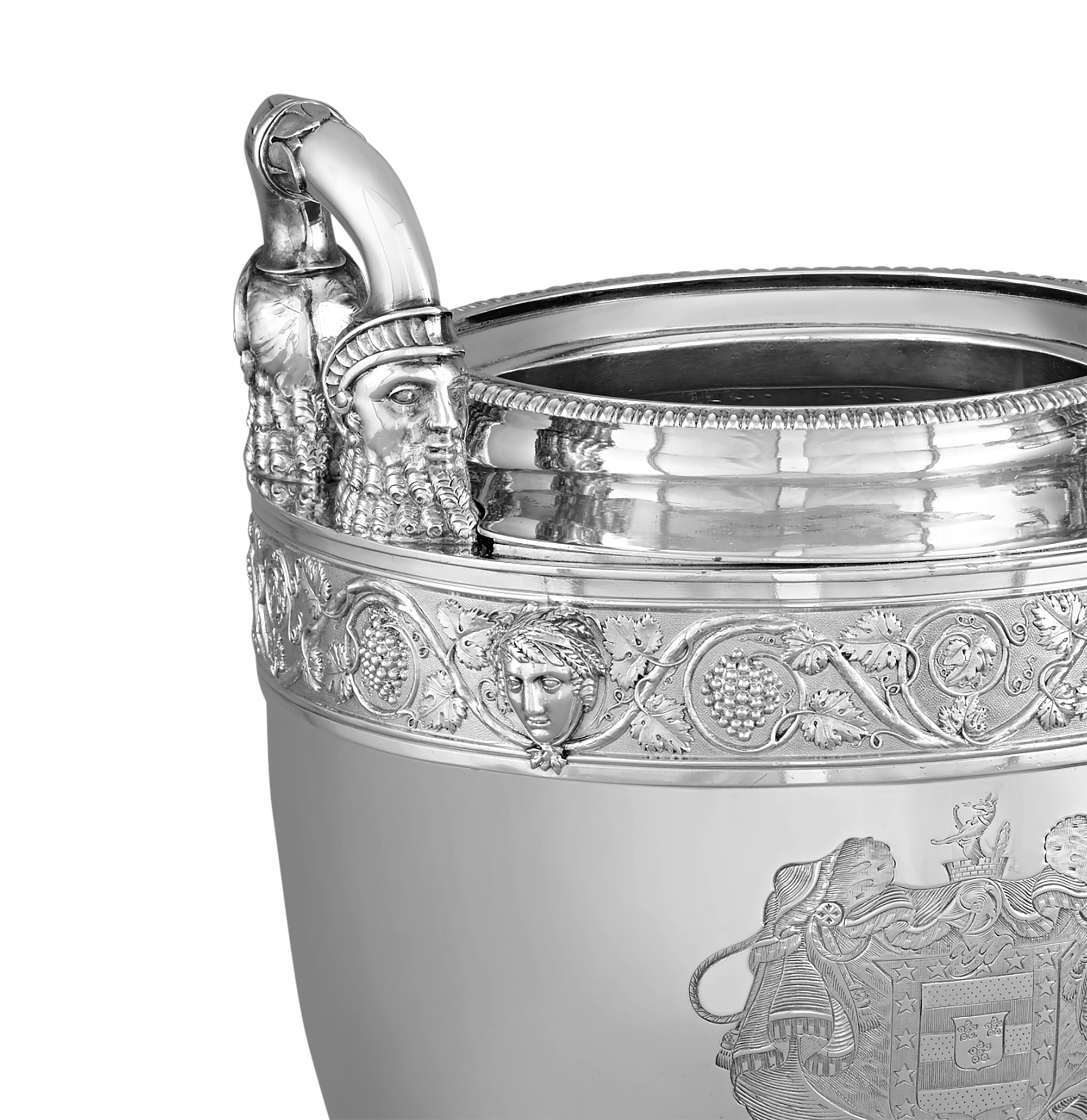 Set of Four George III Silver Wine Coolers by Rundell, Bridge & Rundell