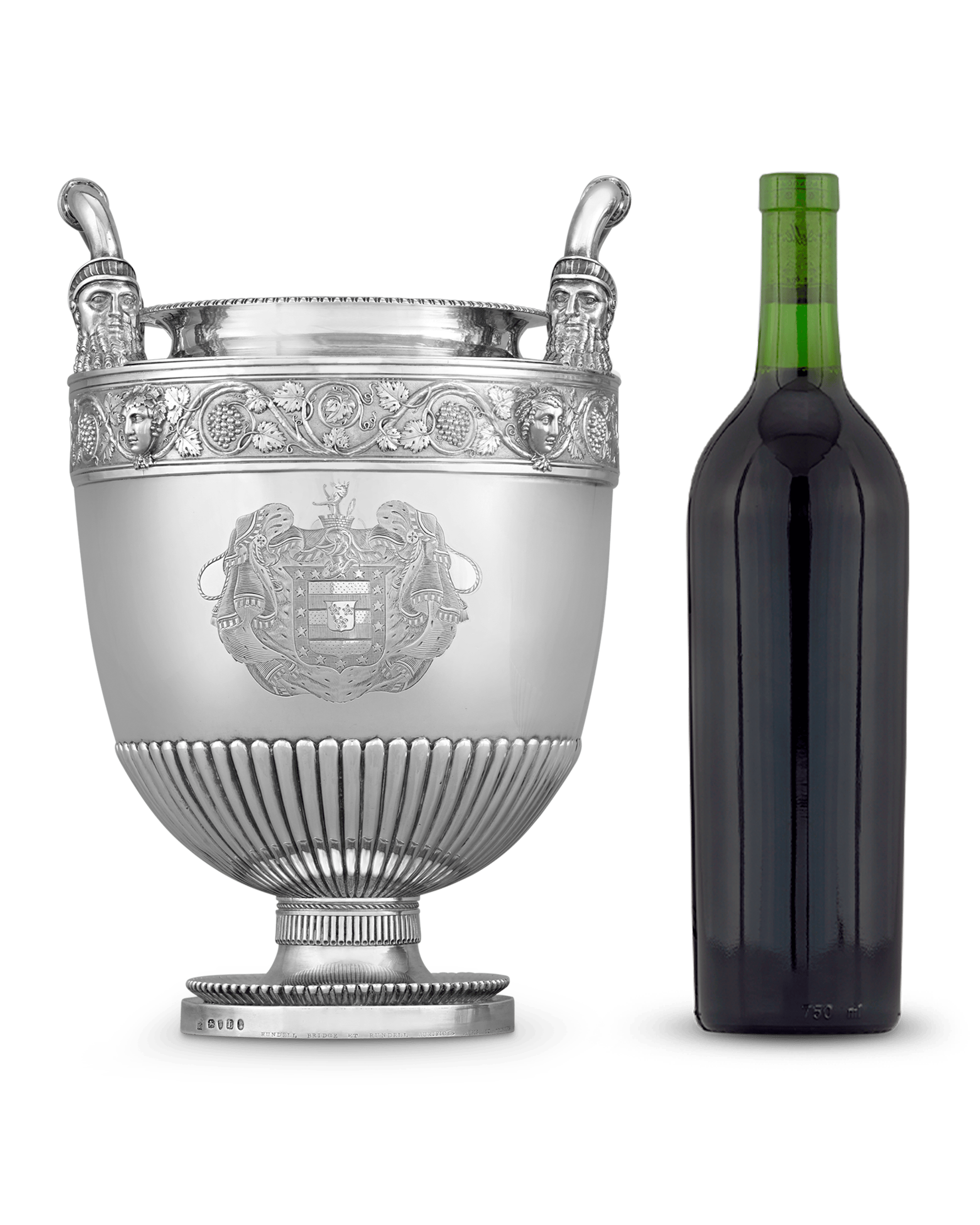 Set of Four George III Silver Wine Coolers by Rundell, Bridge & Rundell