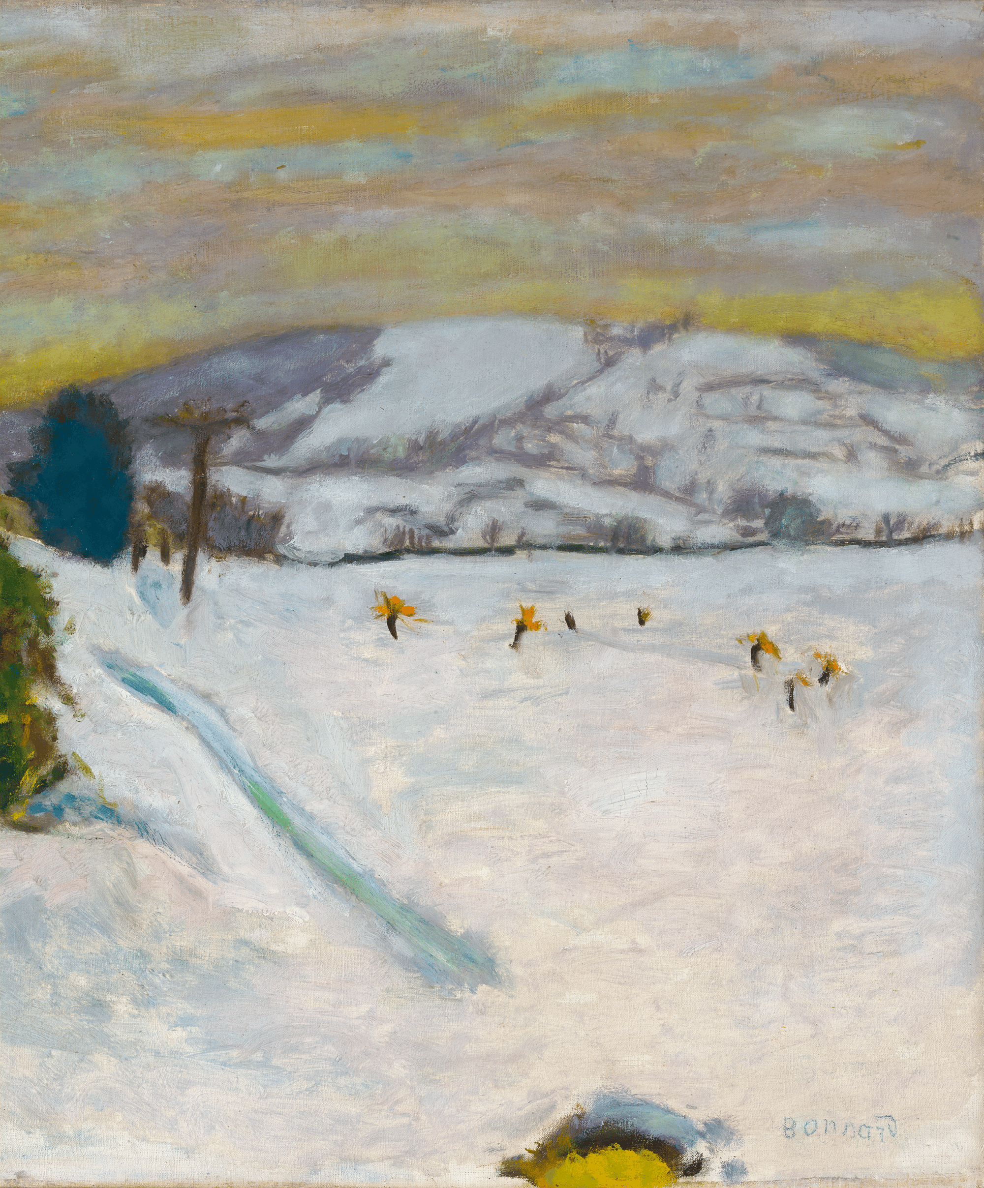 La neige au Grand-Lemps by Pierre Bonnard