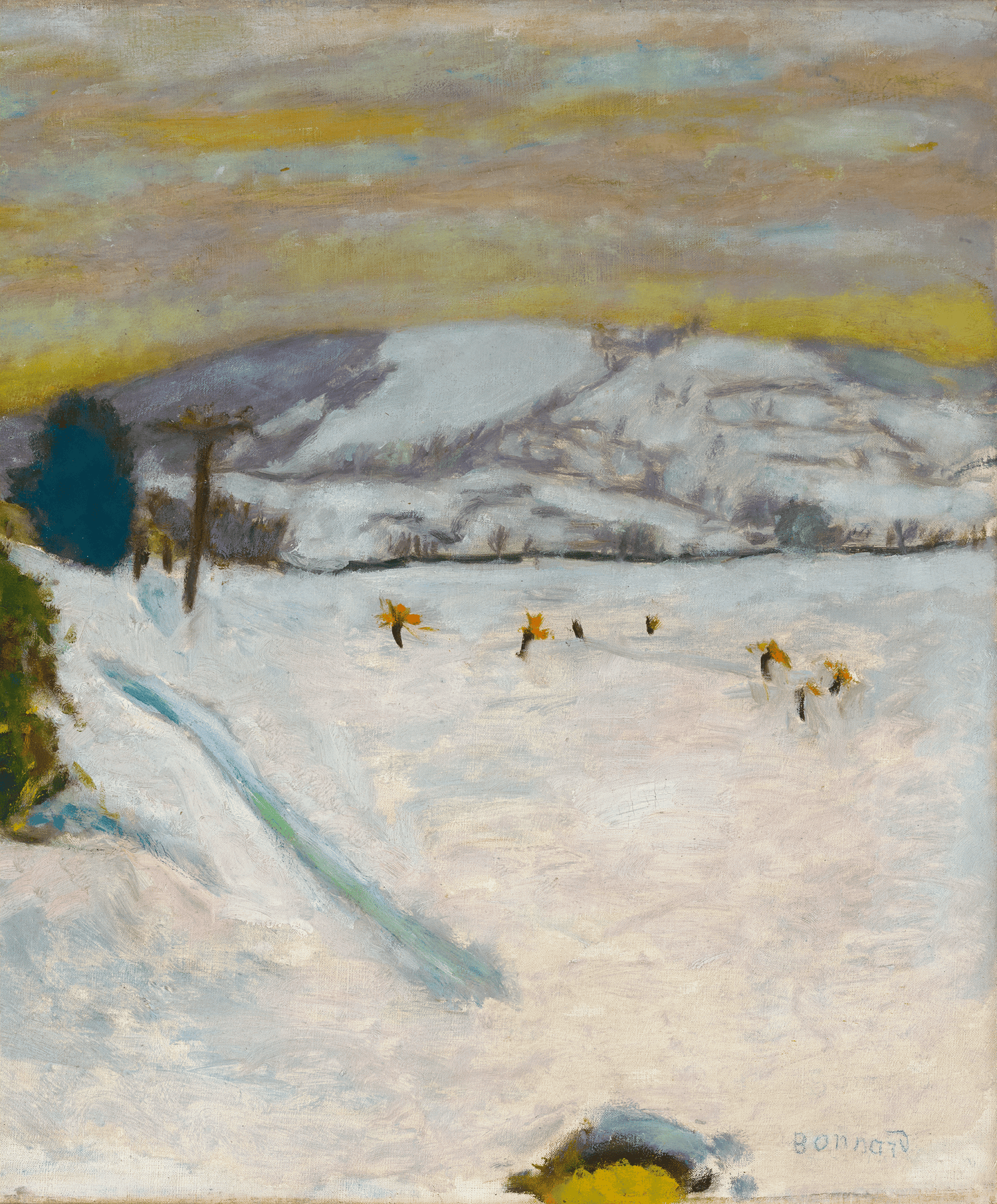 La neige au Grand-Lemps by Pierre Bonnard