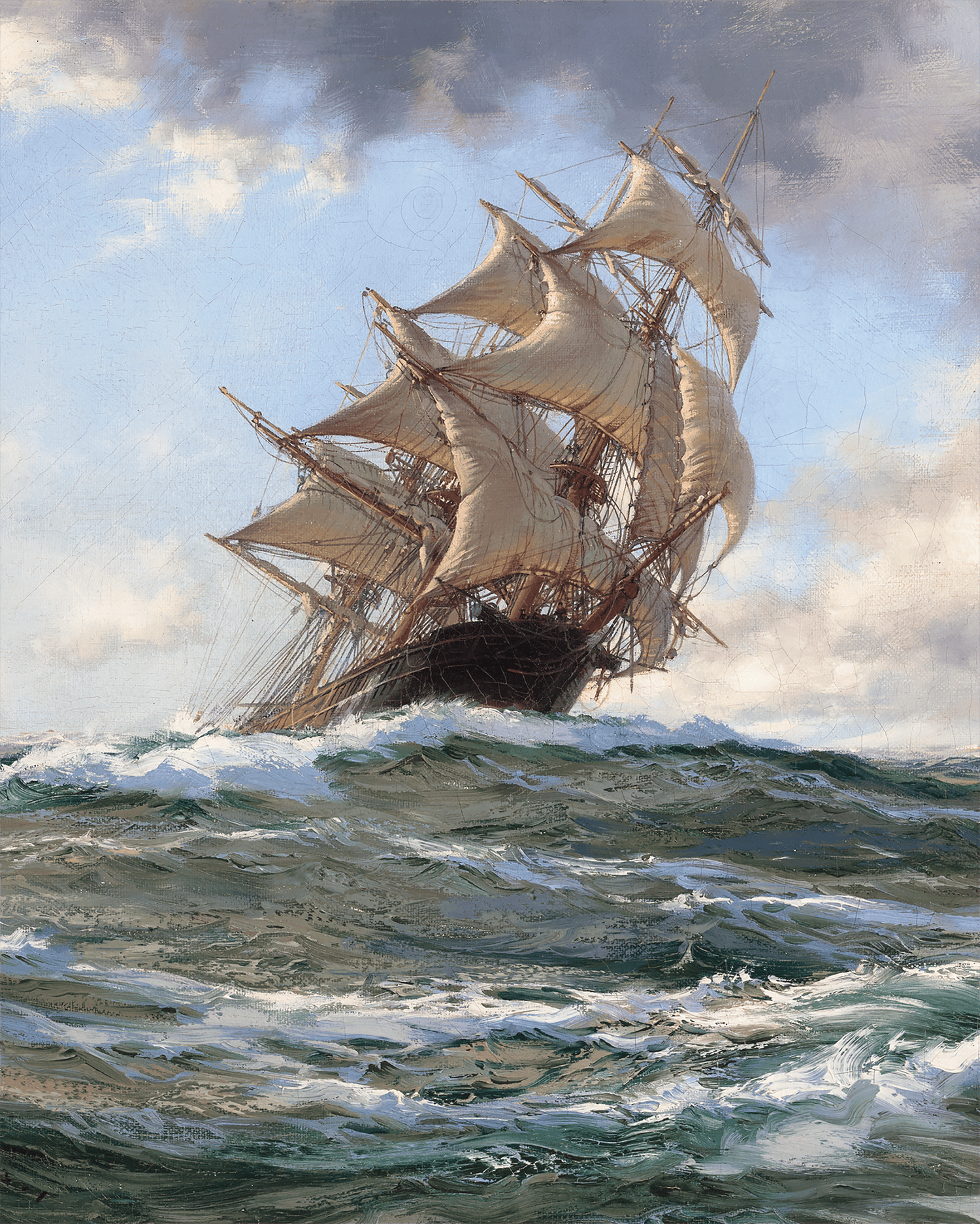 The Down-Easter Herald of the Morning by Montague Dawson