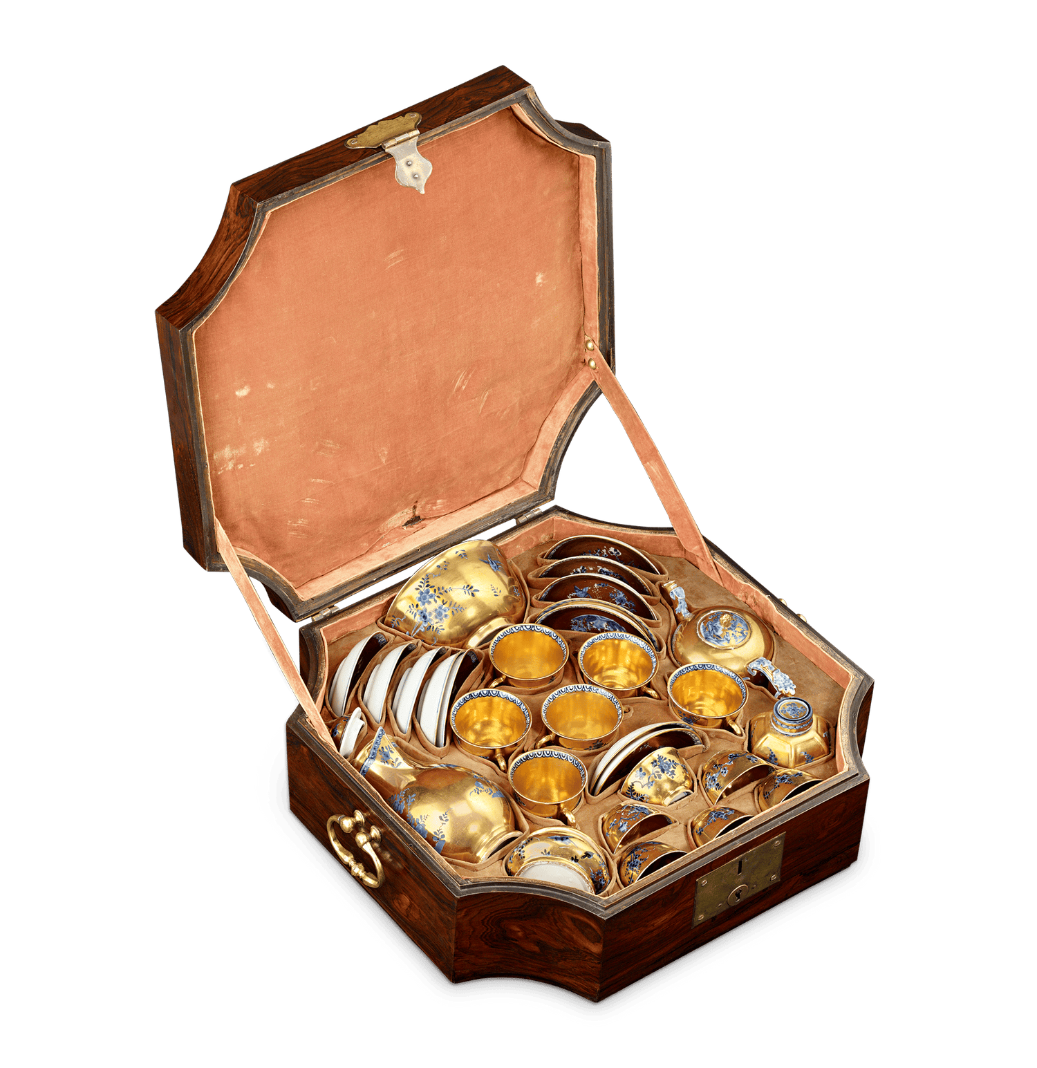 Meissen Gilt Traveling Tea Service
