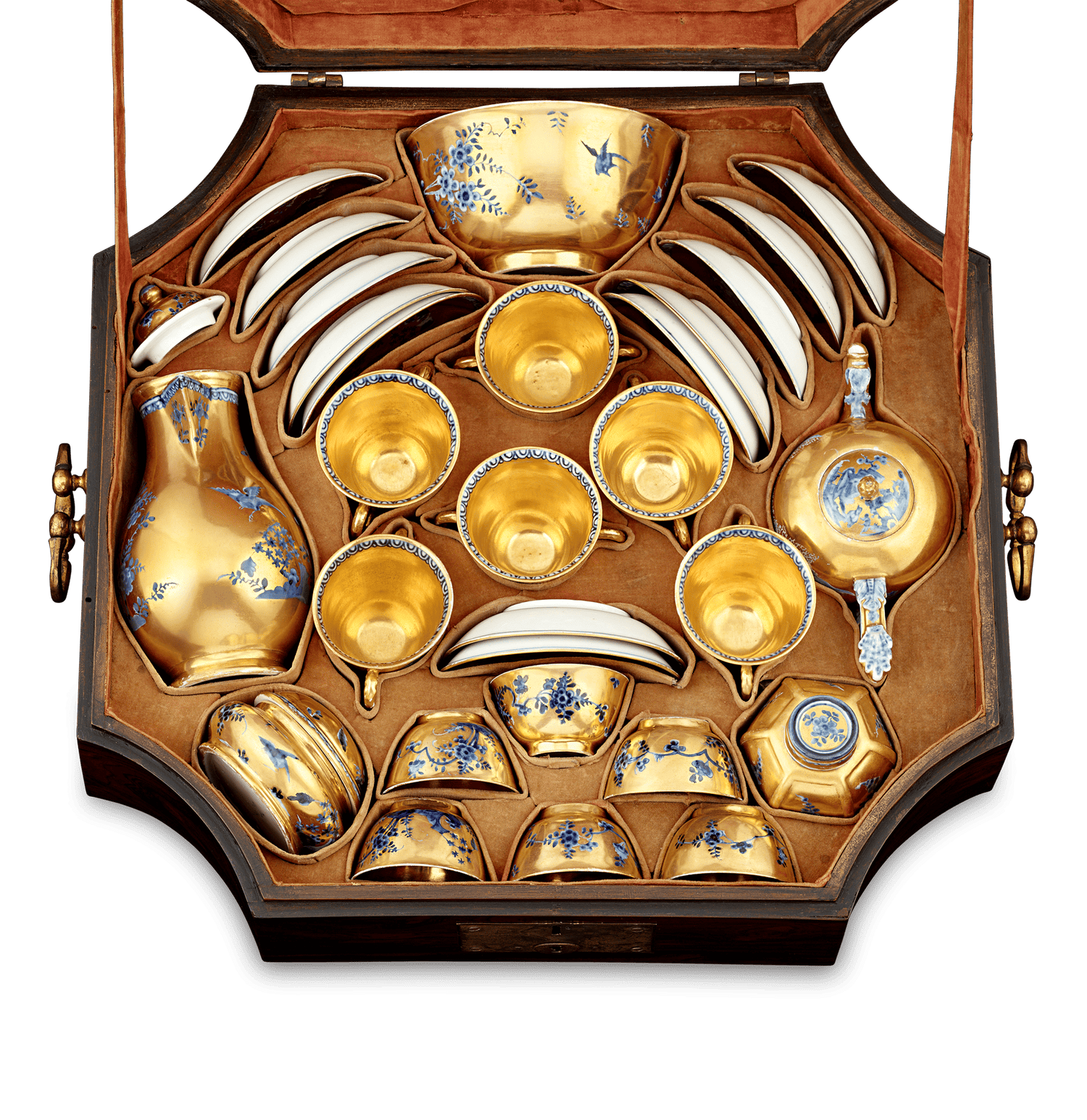 Meissen Gilt Traveling Tea Service