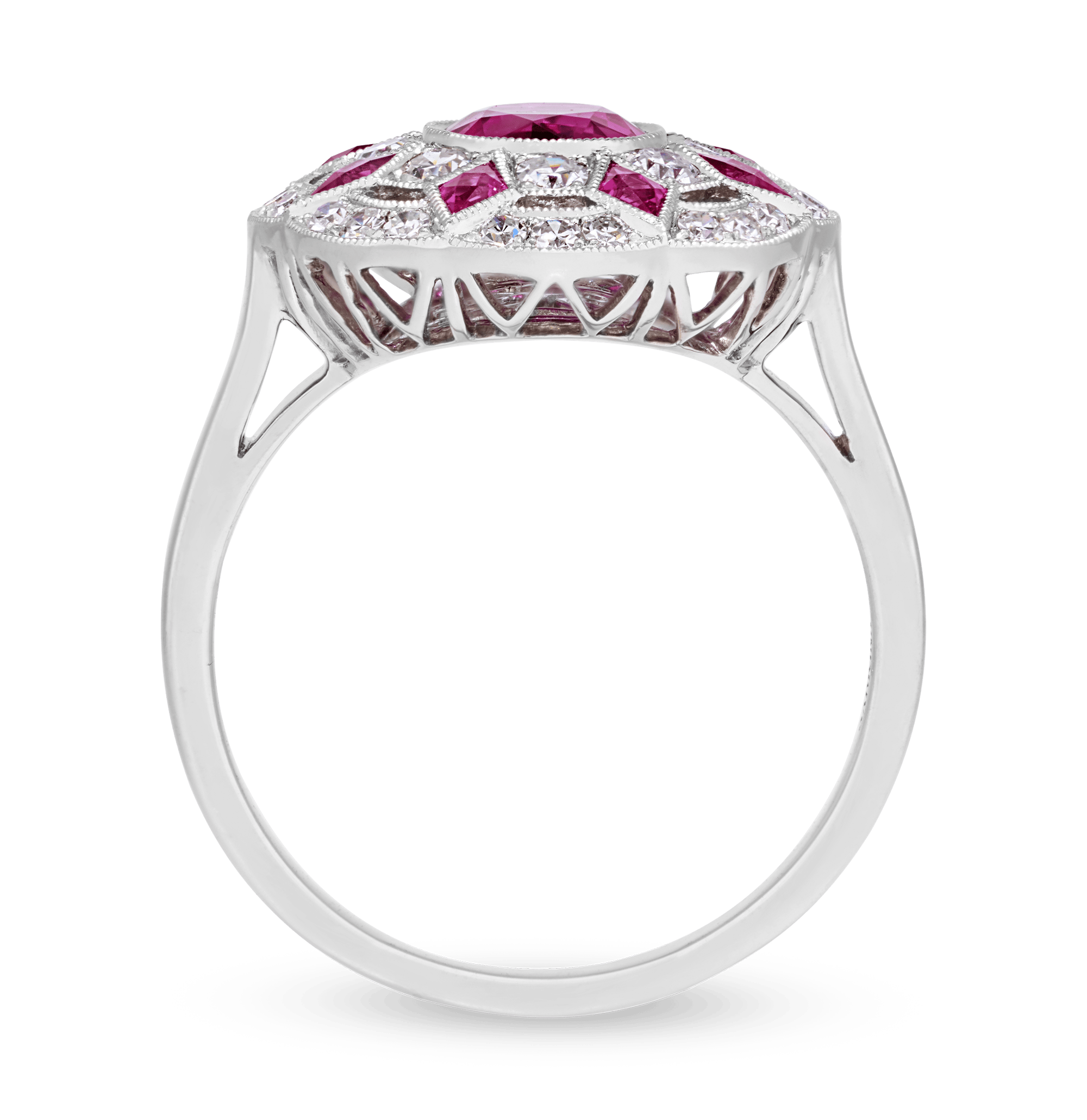 Art Deco-Style Ruby Ring, 1.68 Carats