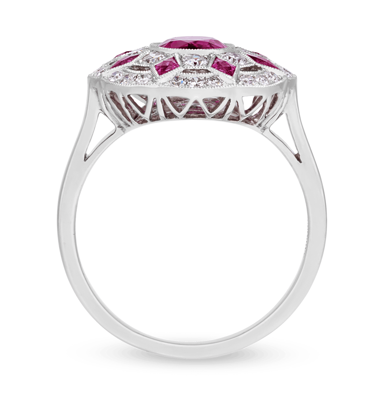 Art Deco-Style Ruby Ring, 1.68 Carats