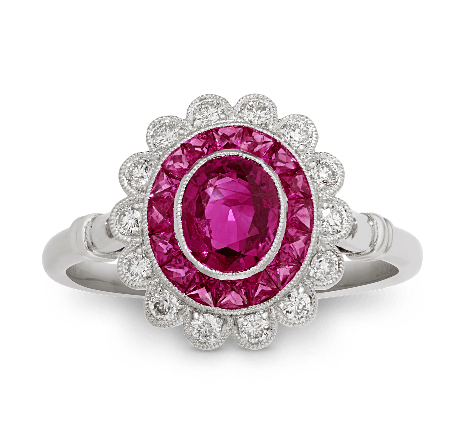 Art Deco-Style Ruby Ring, 1.36 Carats
