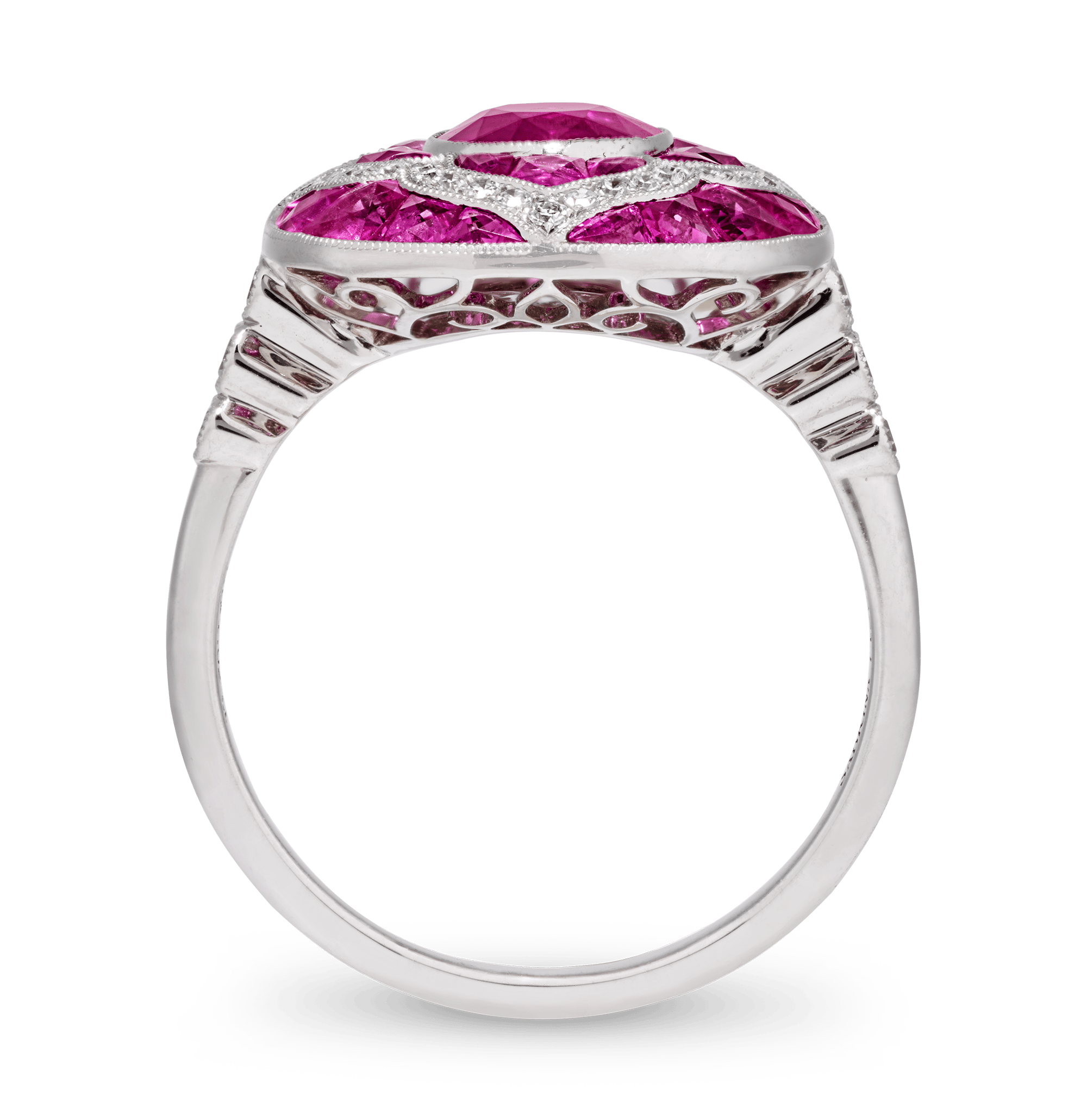 Art Deco-Style Ruby Ring, 2.40 Carats