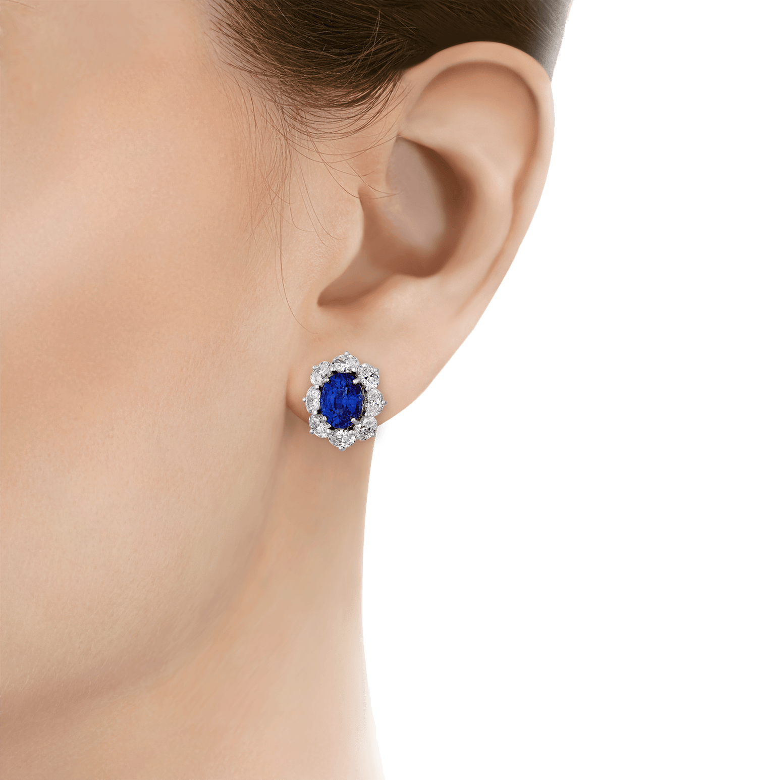 Oscar Heyman Ceylon Sapphire Earrings, 8.05 Carats