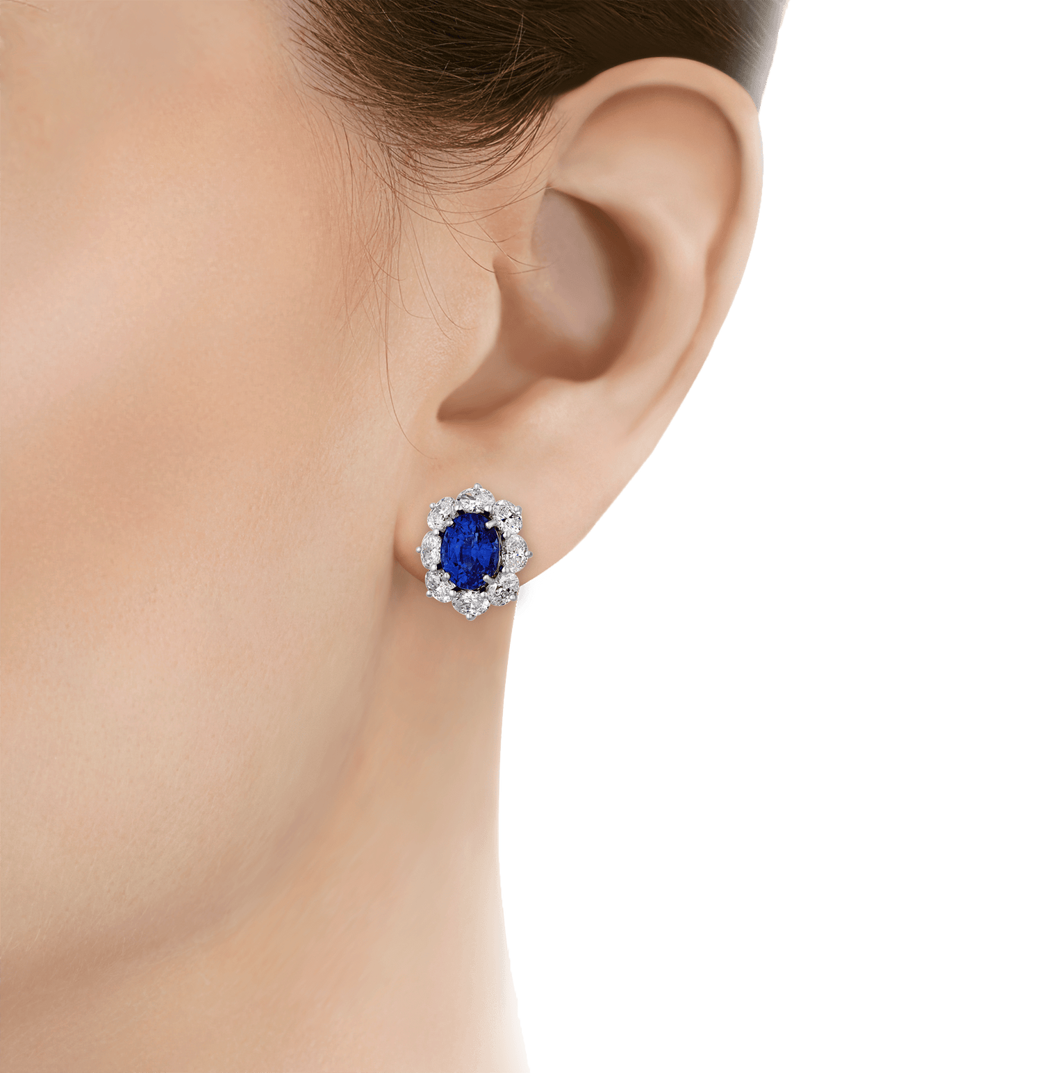 Oscar Heyman Ceylon Sapphire Earrings, 8.05 Carats