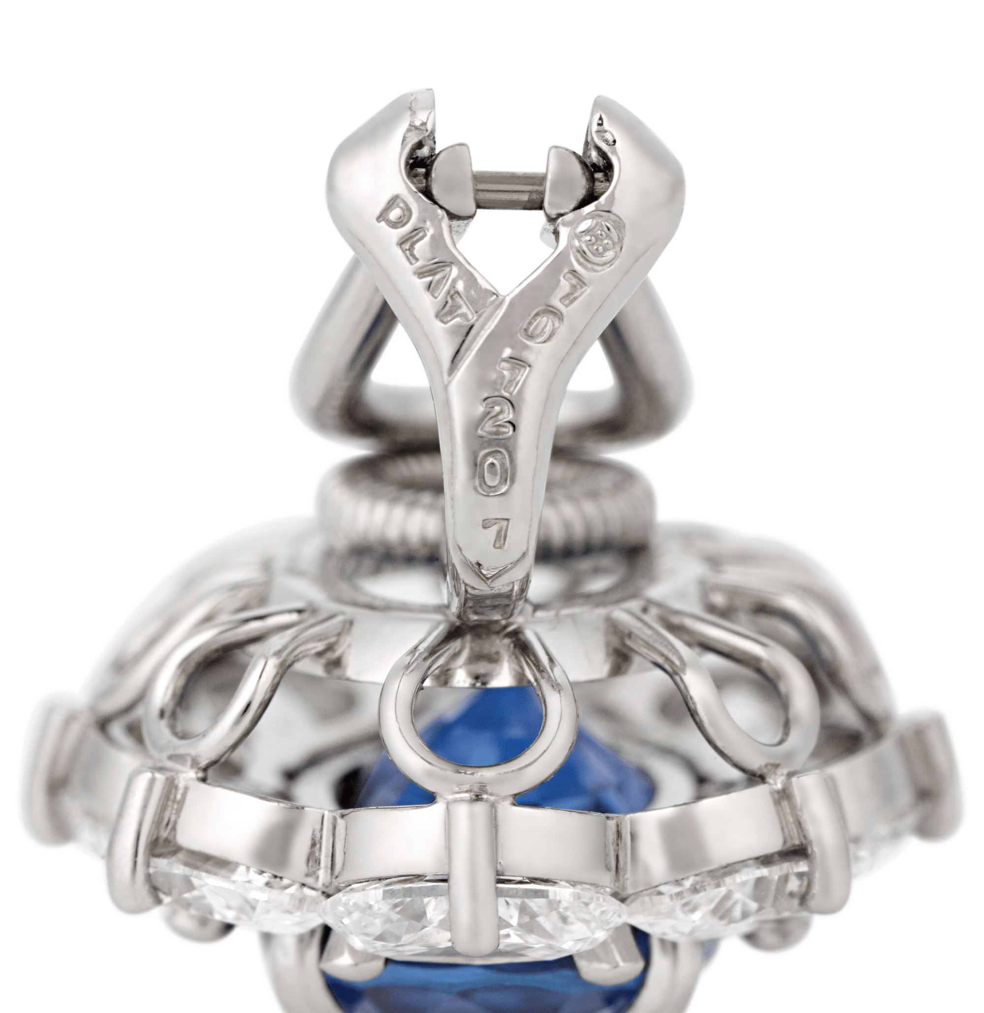 Oscar Heyman Ceylon Sapphire Earrings, 8.05 Carats