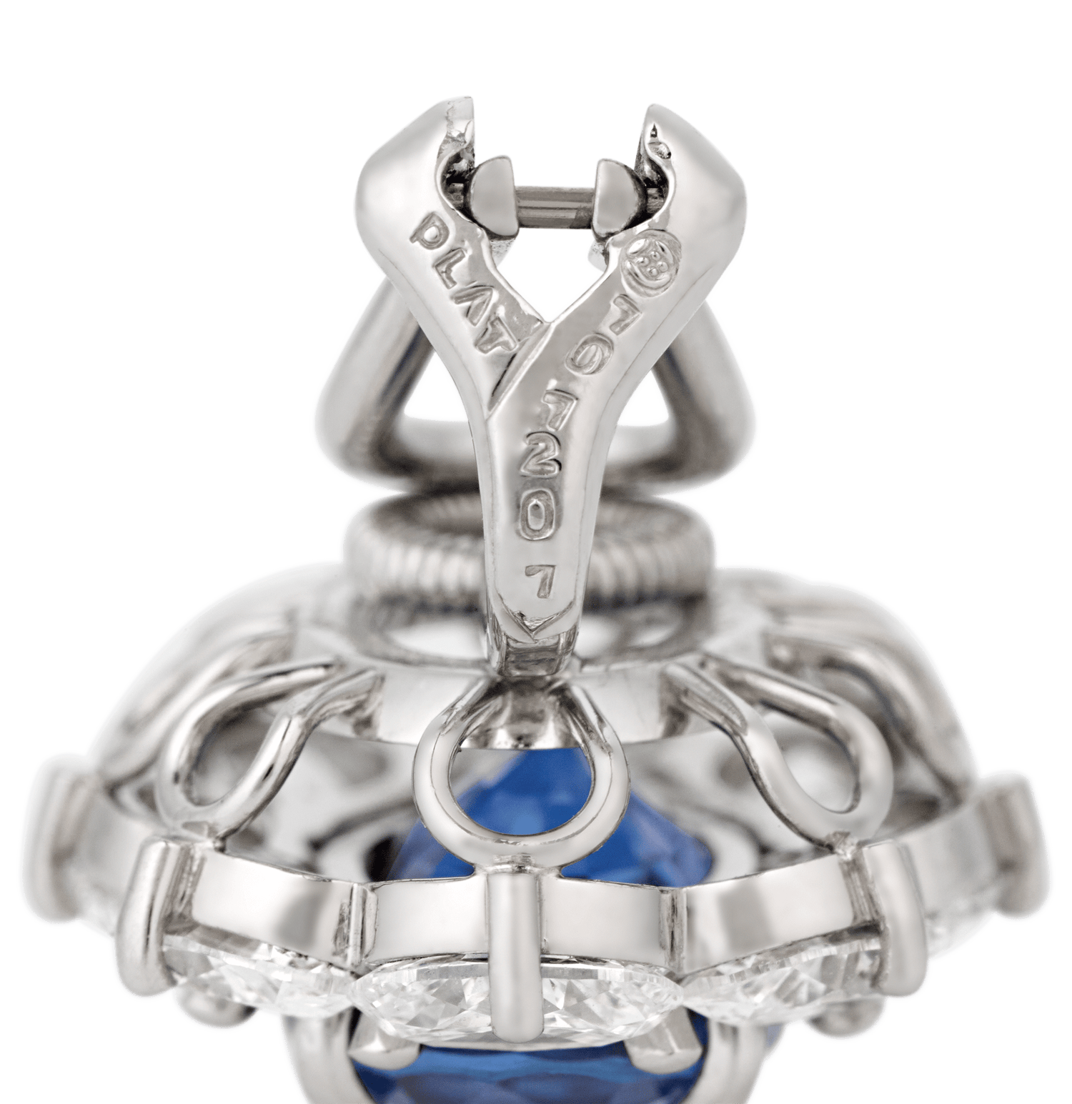 Oscar Heyman Ceylon Sapphire Earrings, 8.05 Carats