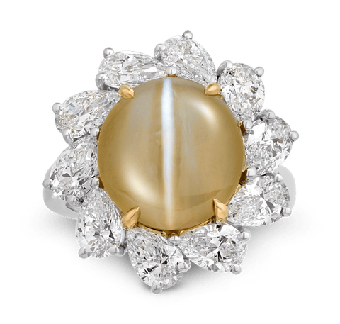 Oscar Heyman Cat's Eye Chrysoberyl Ring, 8.36 Carats