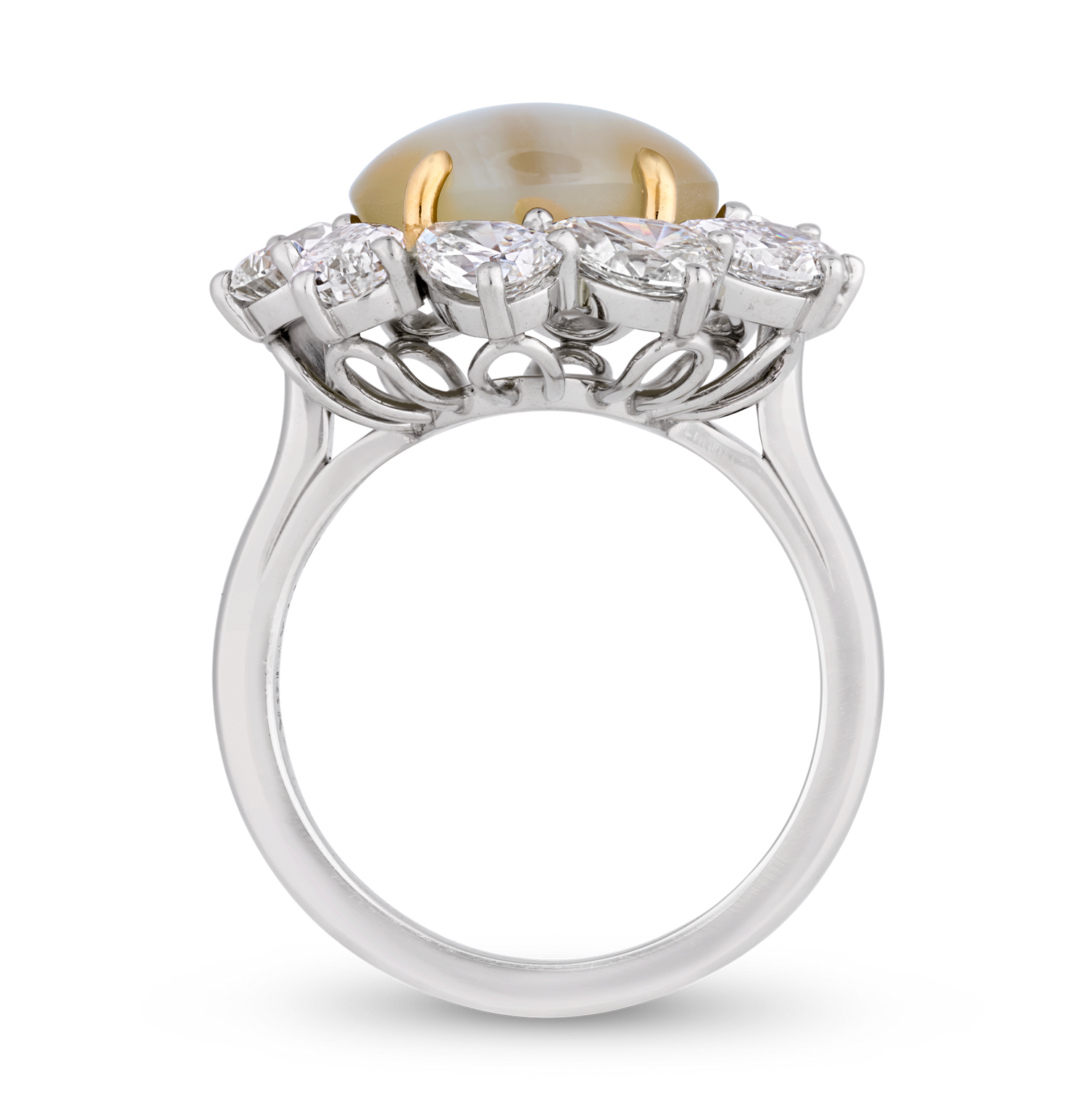 Oscar Heyman Cat's Eye Chrysoberyl Ring, 8.36 Carats