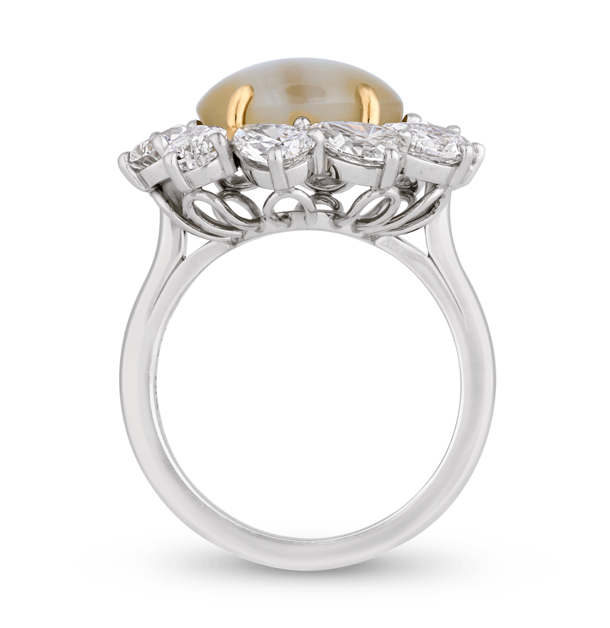 Oscar Heyman Cat's Eye Chrysoberyl Ring, 8.36 Carats