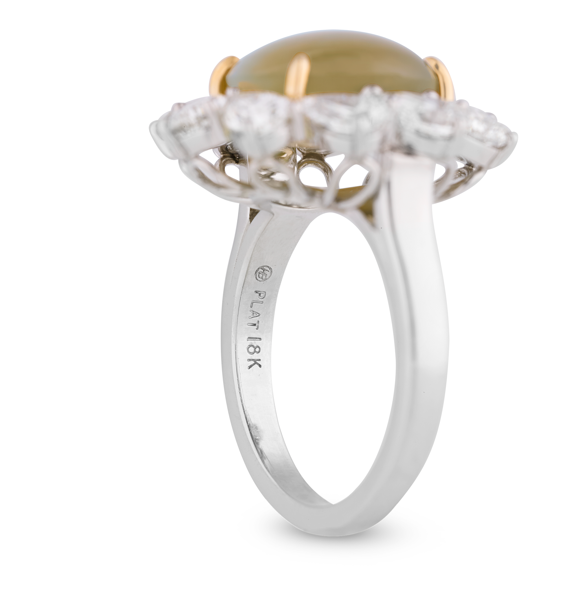 Oscar Heyman Cat's Eye Chrysoberyl Ring, 8.36 Carats