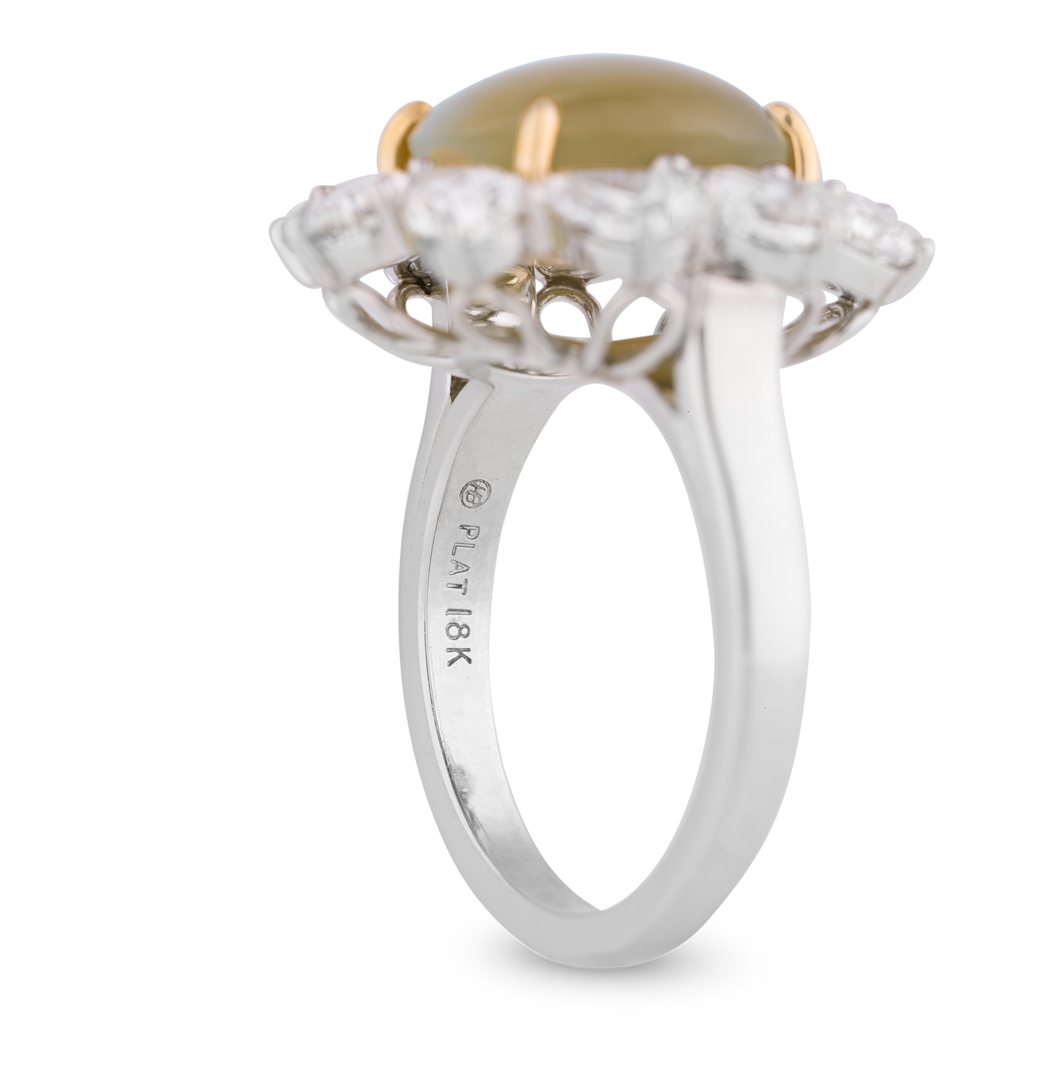 Oscar Heyman Cat's Eye Chrysoberyl Ring, 8.36 Carats