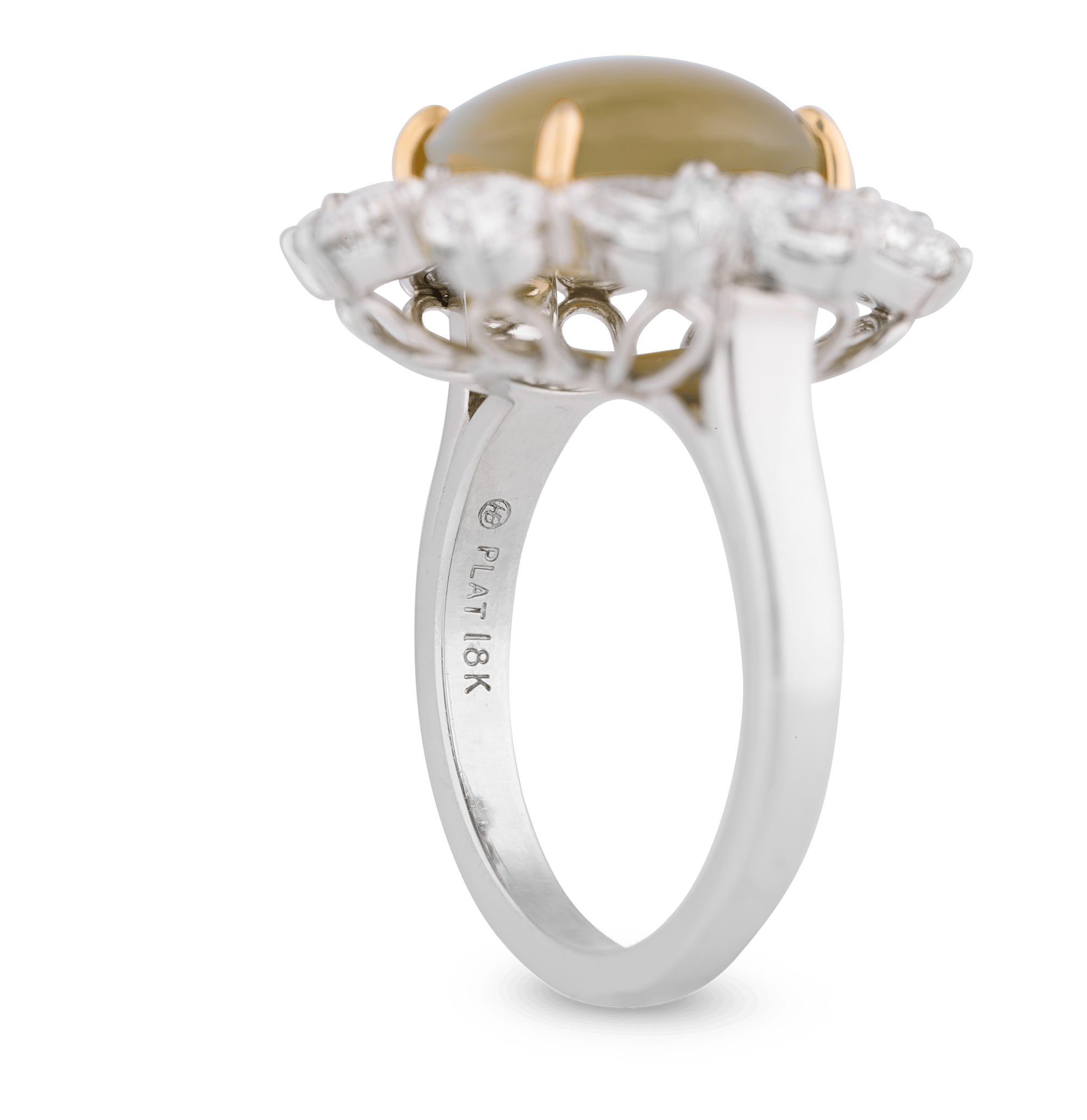 Oscar Heyman Cat's Eye Chrysoberyl Ring, 8.36 Carats