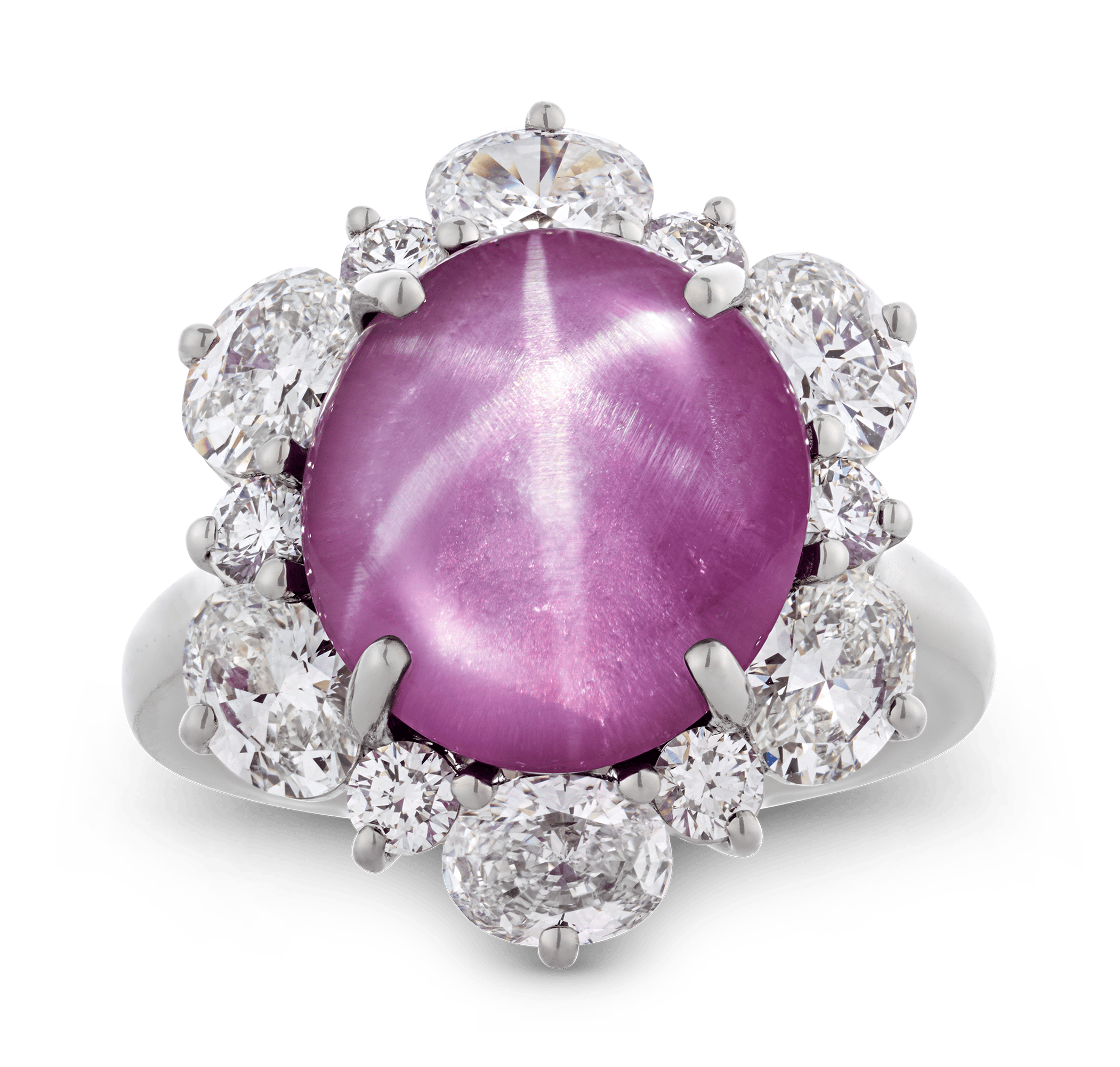 Oscar Heyman Untreated Ceylon Star Ruby Ring, 8.57 Carats