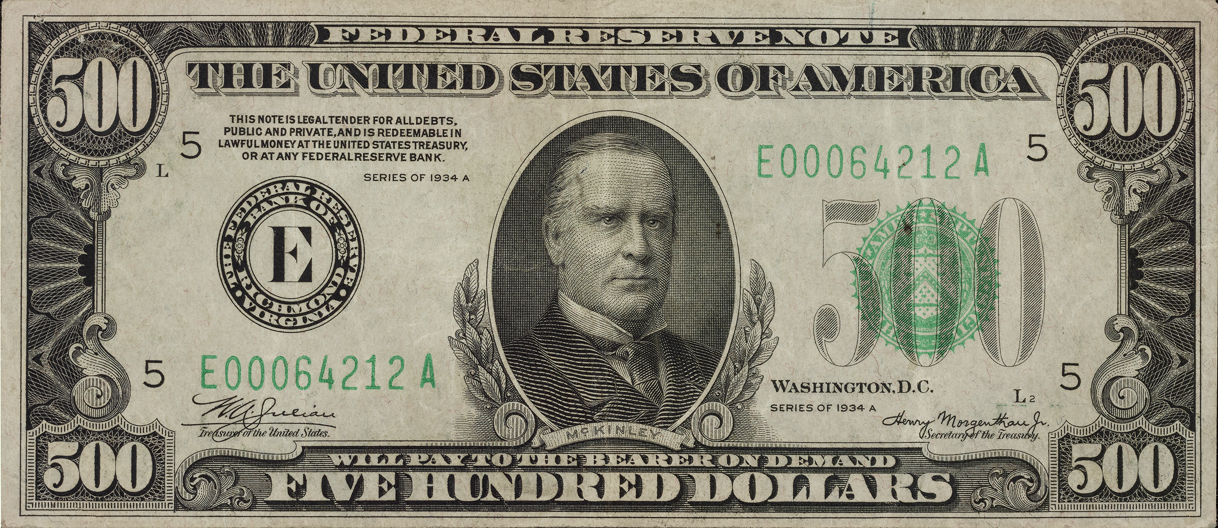 $500 Federal Reserve Note, PMG 30