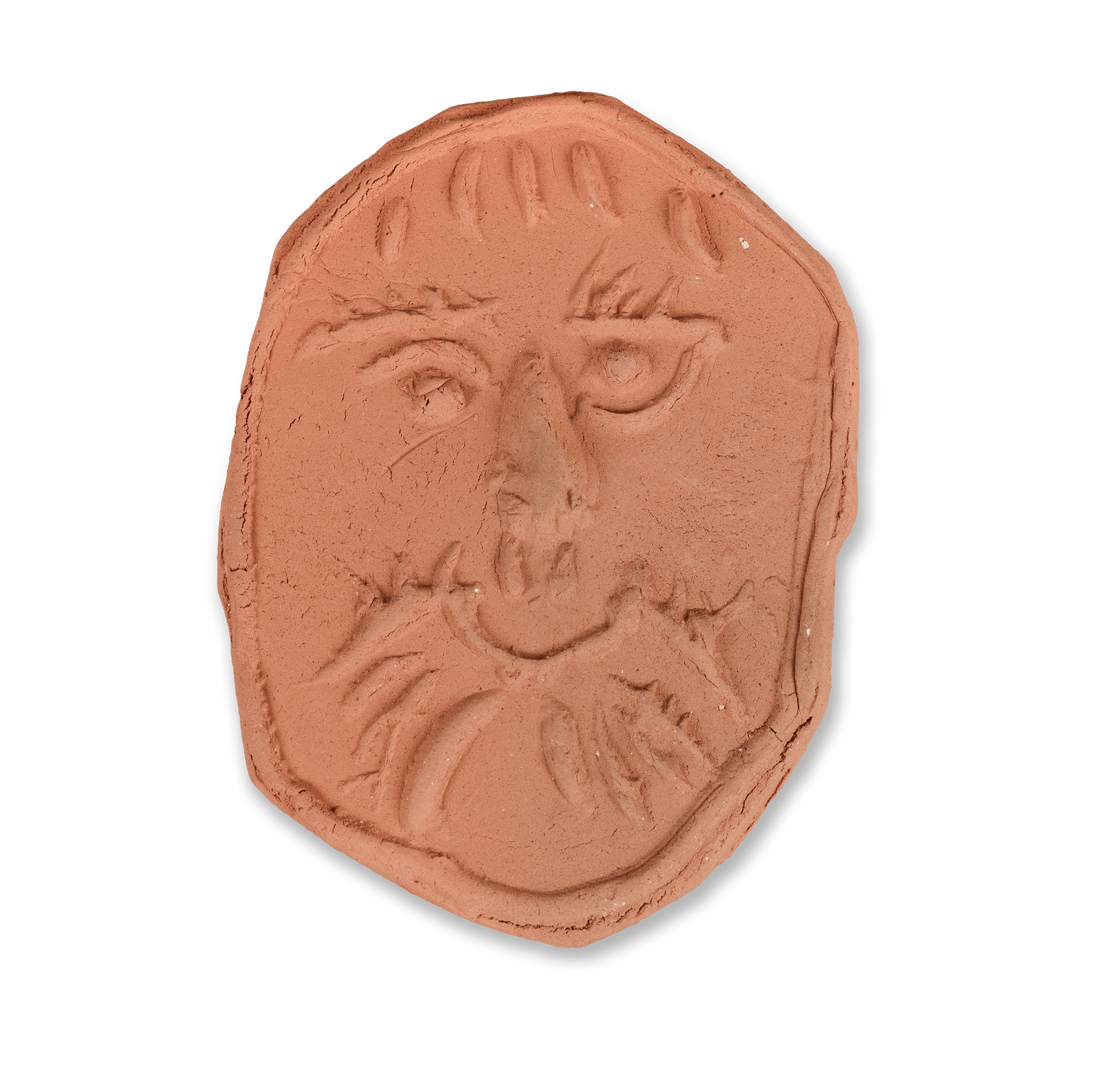Visage Red Ceramic Medallion by Pablo Picasso