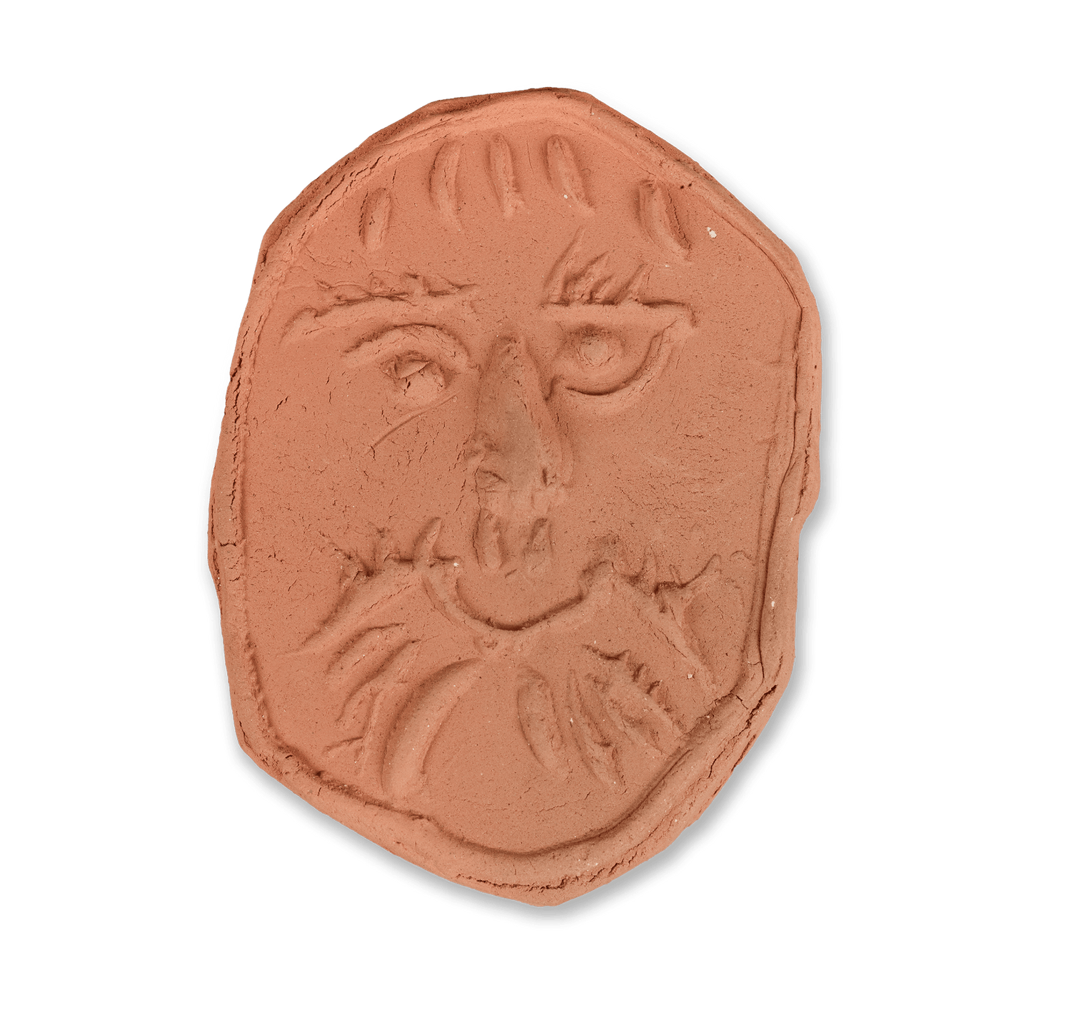 Visage Red Ceramic Medallion by Pablo Picasso