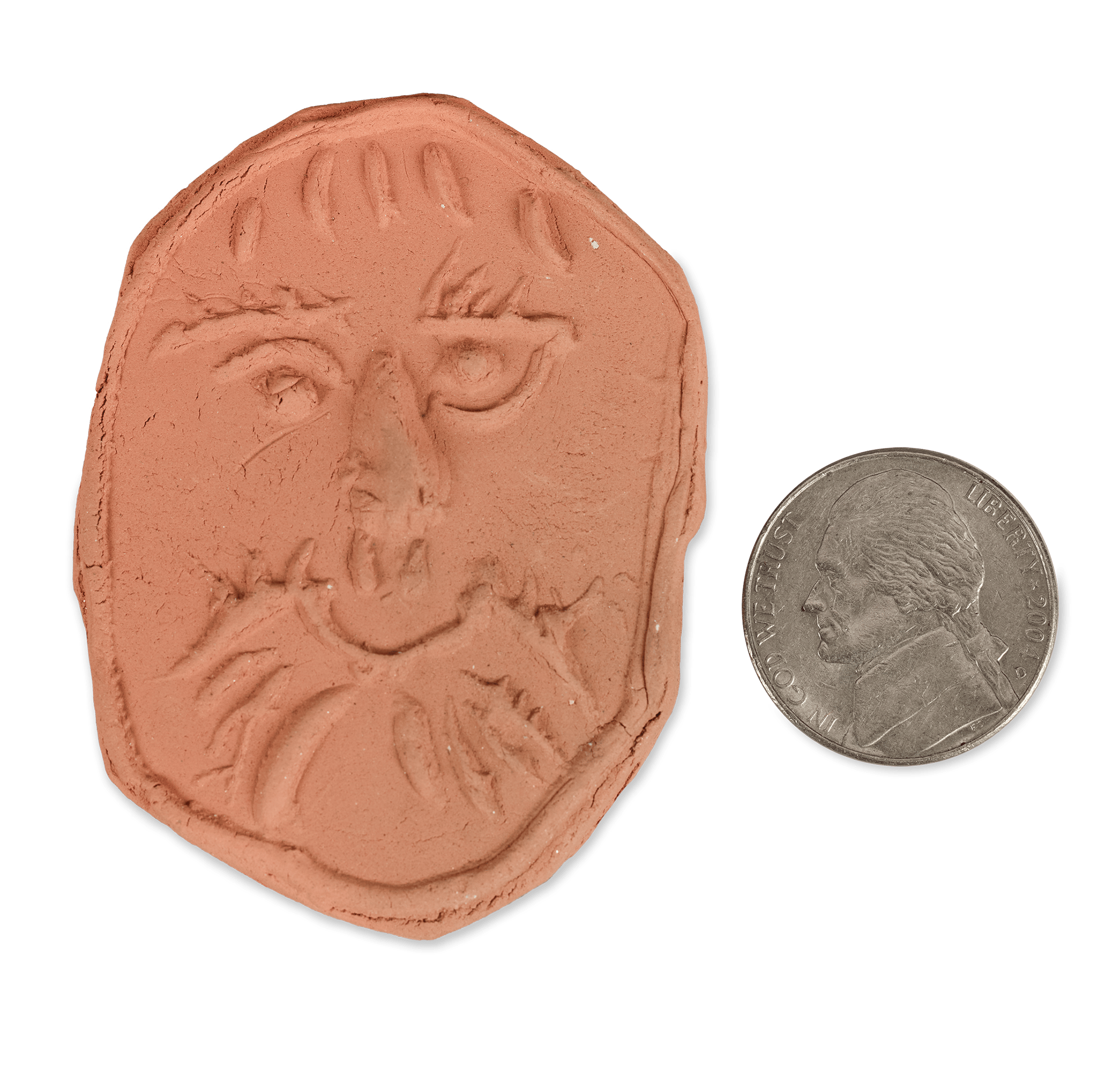 Visage Red Ceramic Medallion by Pablo Picasso