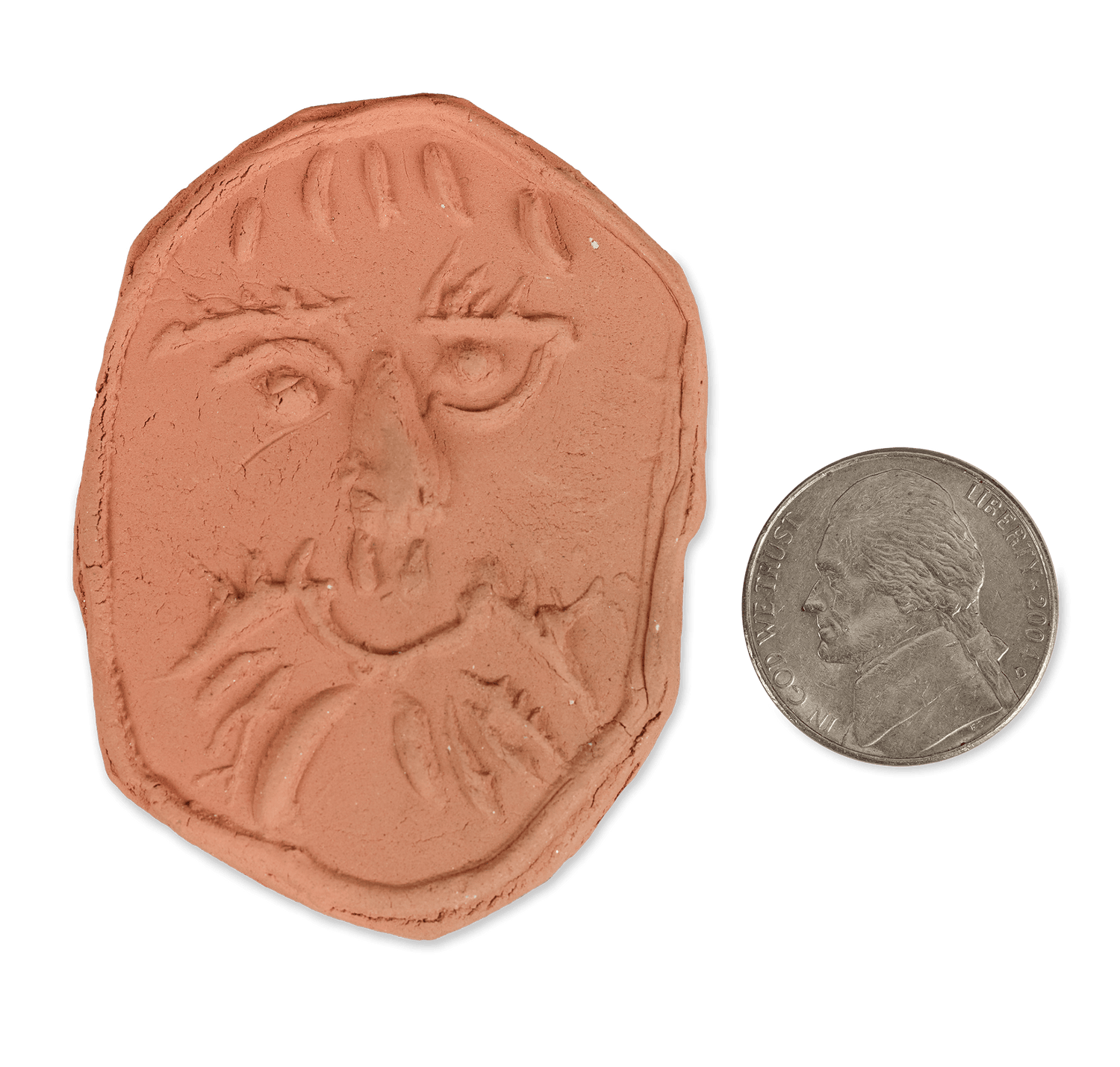 Visage Red Ceramic Medallion by Pablo Picasso