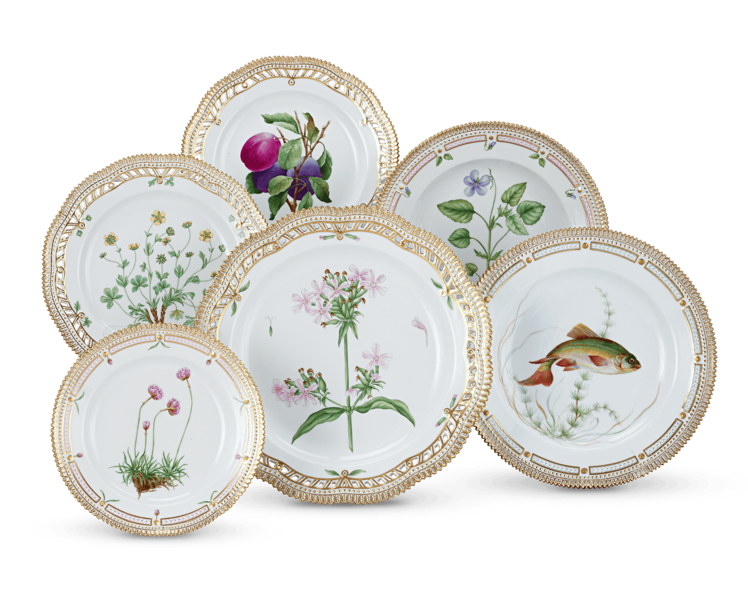 Flora Danica Porcelain Dinner Service by Royal Copenhagen, 119 Pieces