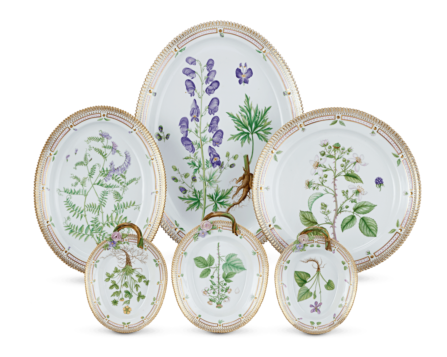 Flora Danica Porcelain Dinner Service by Royal Copenhagen, 119 Pieces