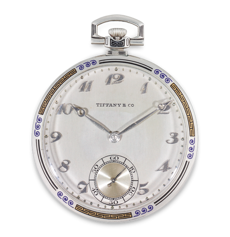 Patek Philippe and Tiffany & Co. Platinum and Enamel Watch
