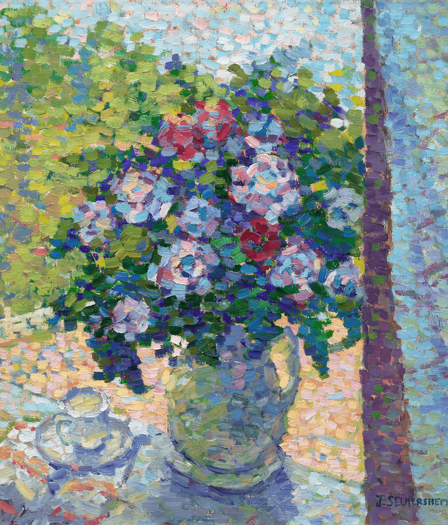 Fleurs dans une fenêtre by Jeanne Selmersheim-Desgranges