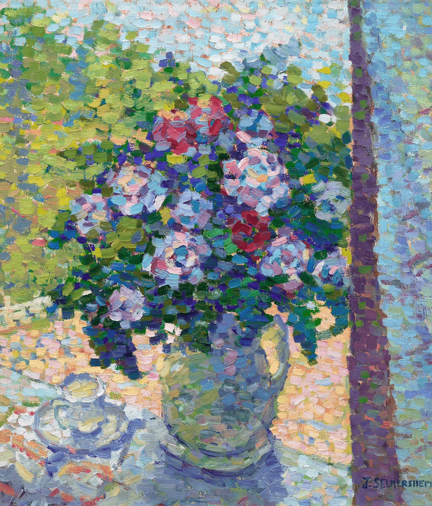 Fleurs dans une fenêtre by Jeanne Selmersheim-Desgranges