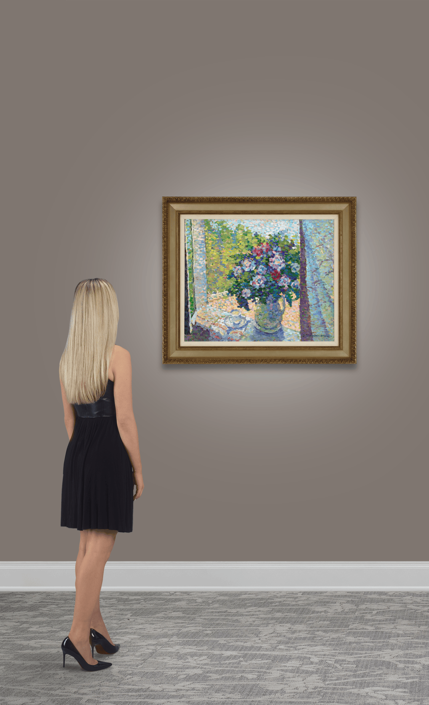 Fleurs dans une fenêtre by Jeanne Selmersheim-Desgranges