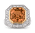 Asscher Cut Peach Tourmaline Ring, 7.07 Carats