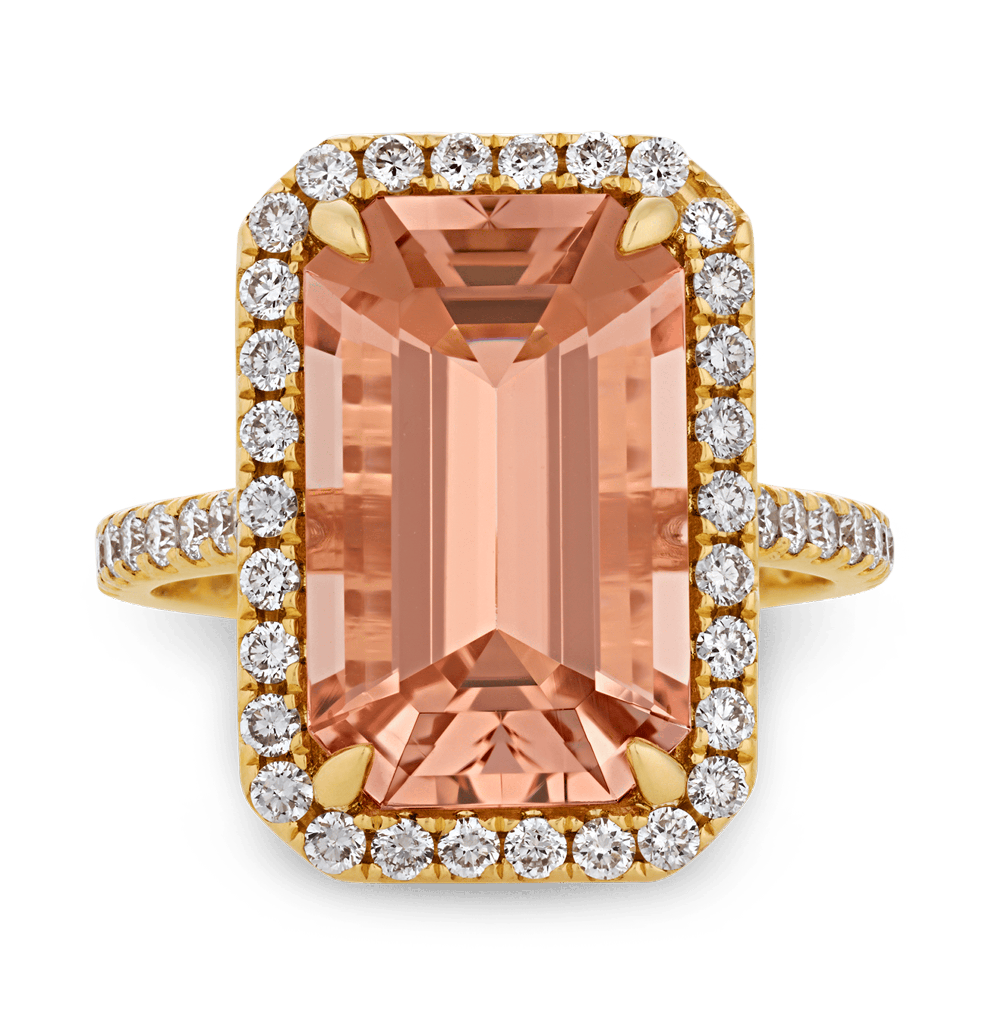 Peach Morganite Ring, 5.99 Carats