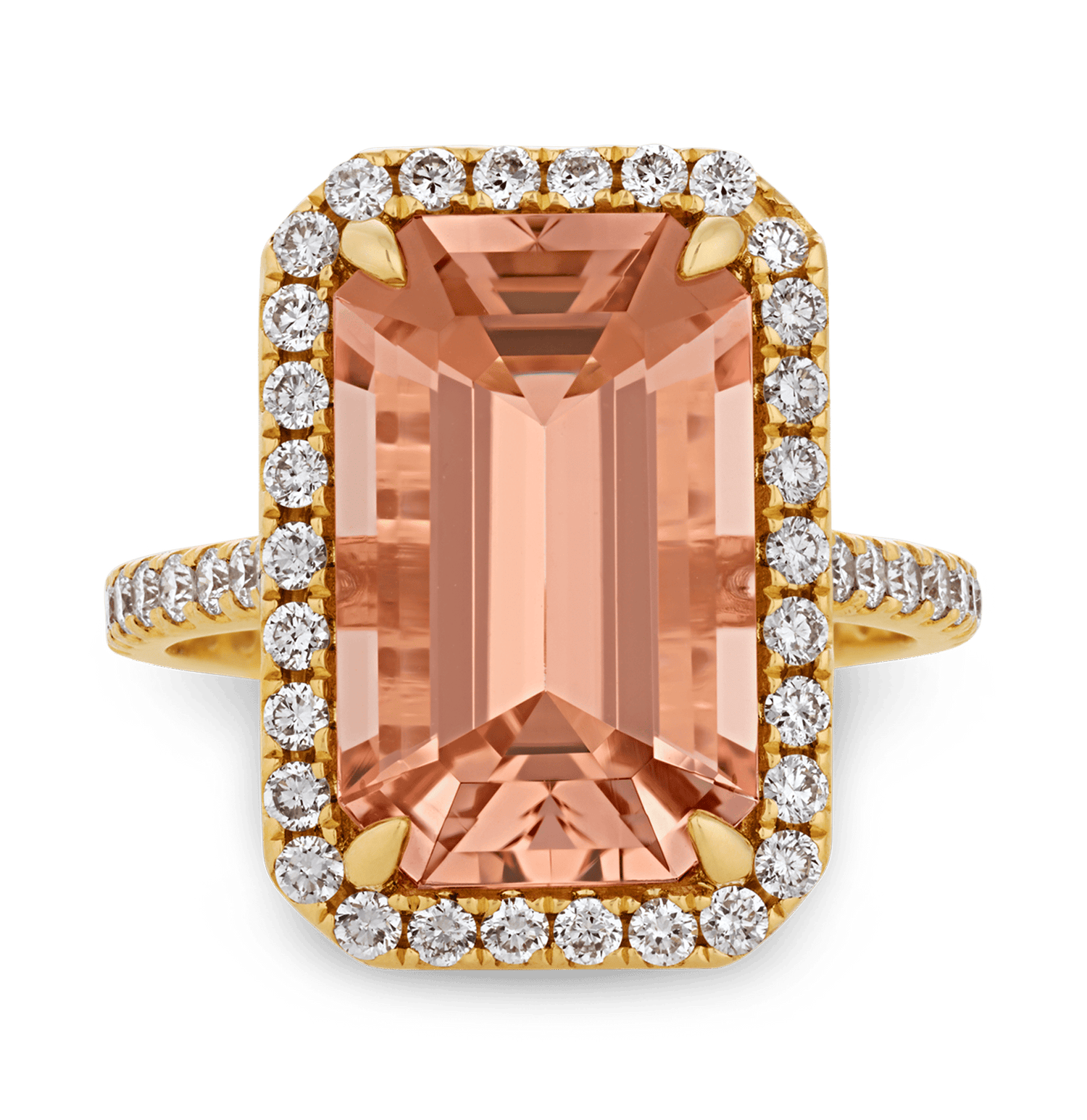 Peach Morganite Ring, 5.99 Carats