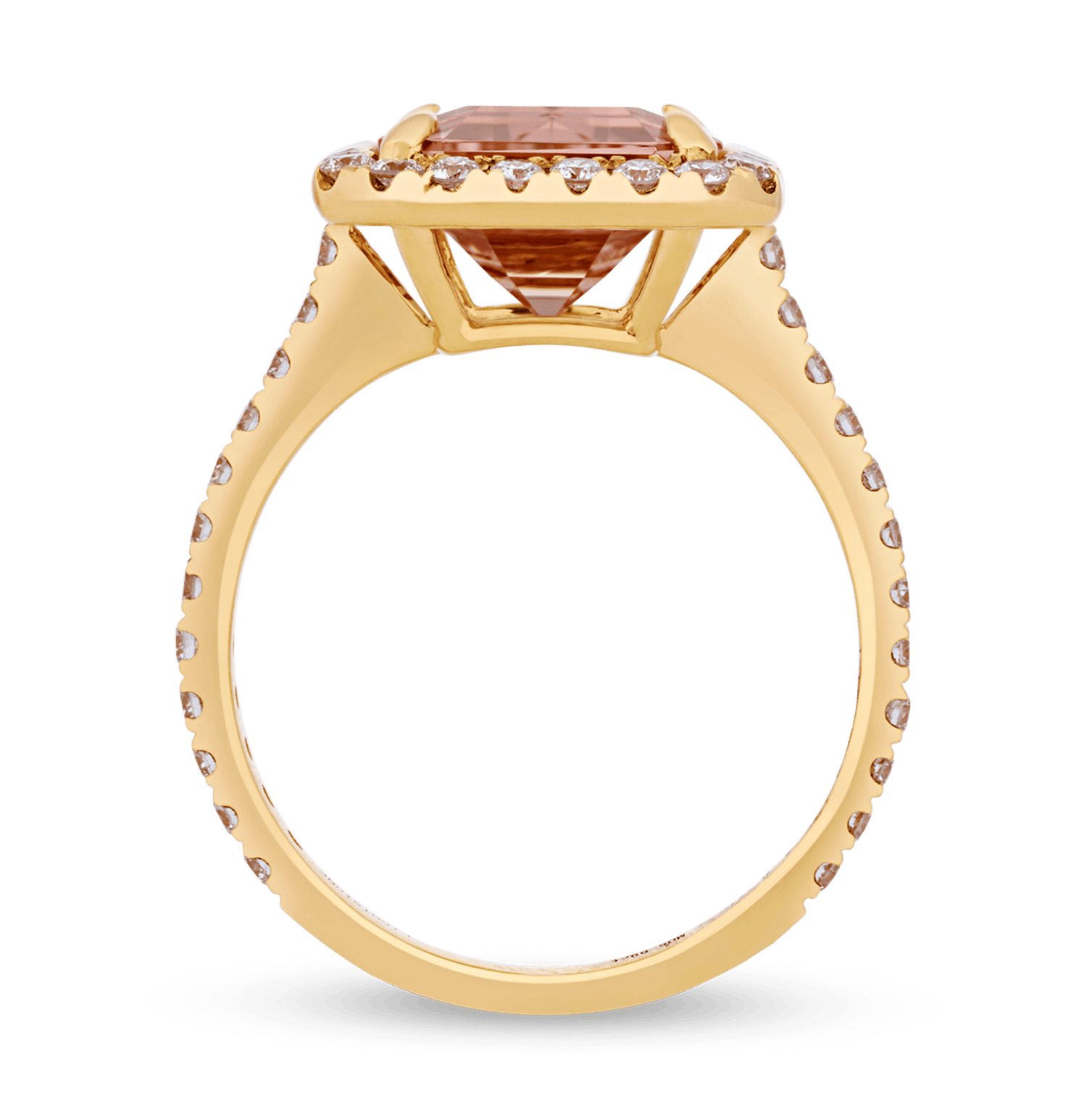 Peach Morganite Ring, 5.99 Carats