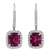 Burma Purple Spinel Earrings, 6.04 Carats