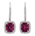 Burma Purple Spinel Earrings, 6.04 Carats