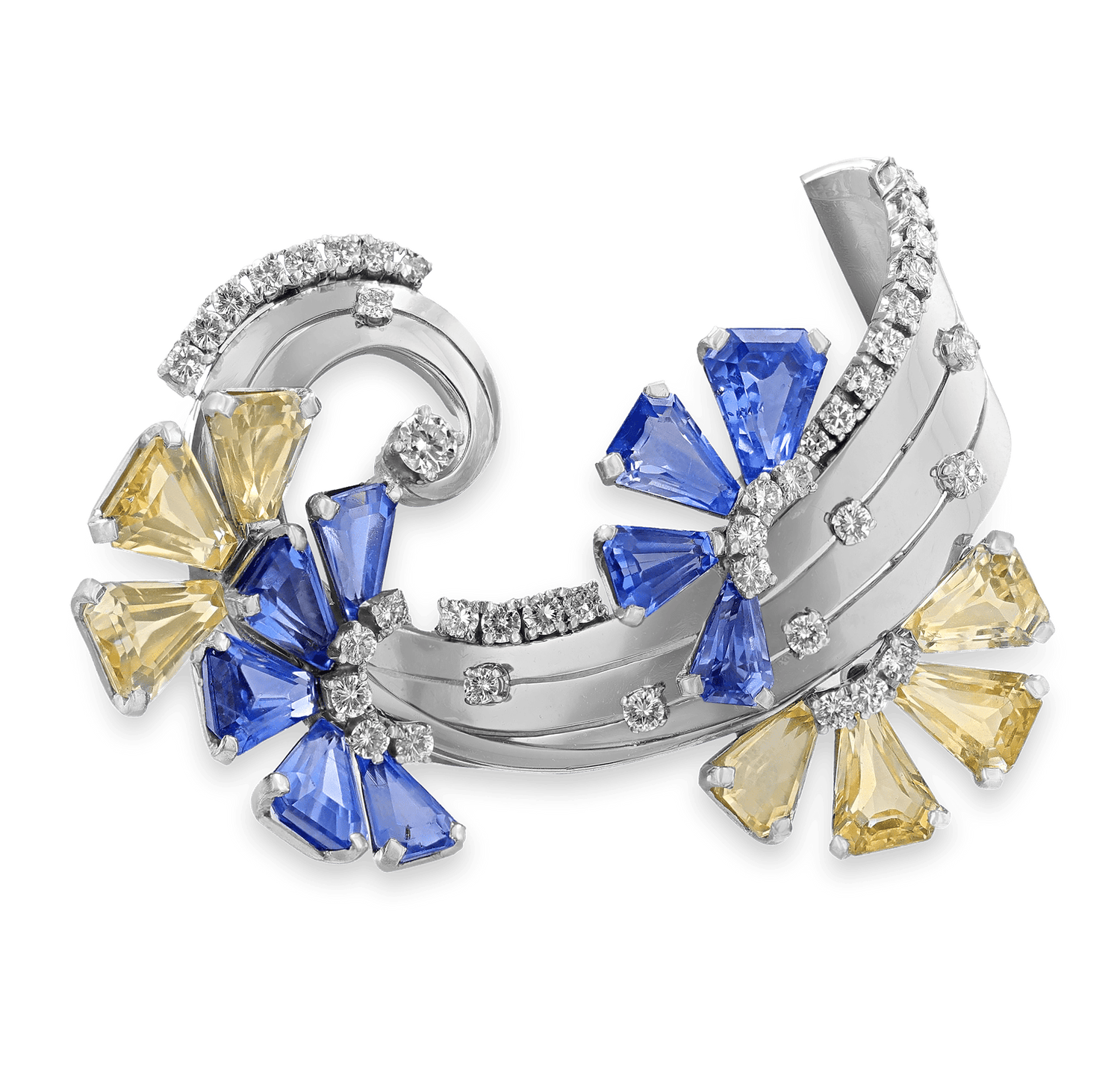 Julius Cohen Sapphire Brooch, 26.50 Carats