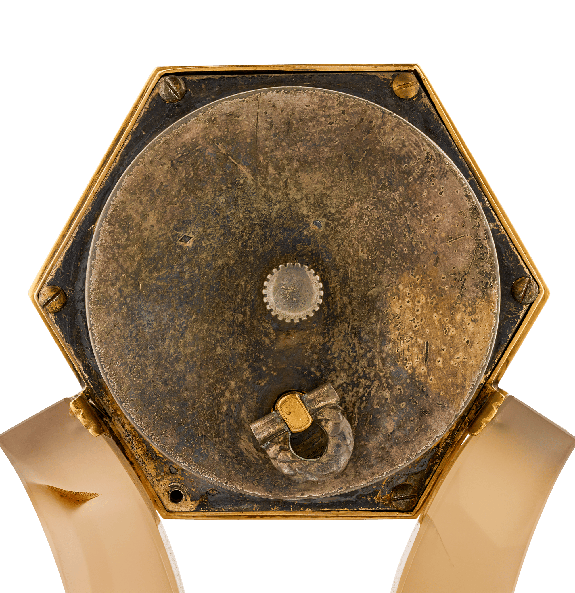 Tiffany & Co. Art Deco Carved Agate, Enamel and Diamond Clock