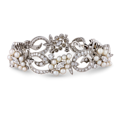 Tiffany & Co. Pearl and Diamond Bracelet