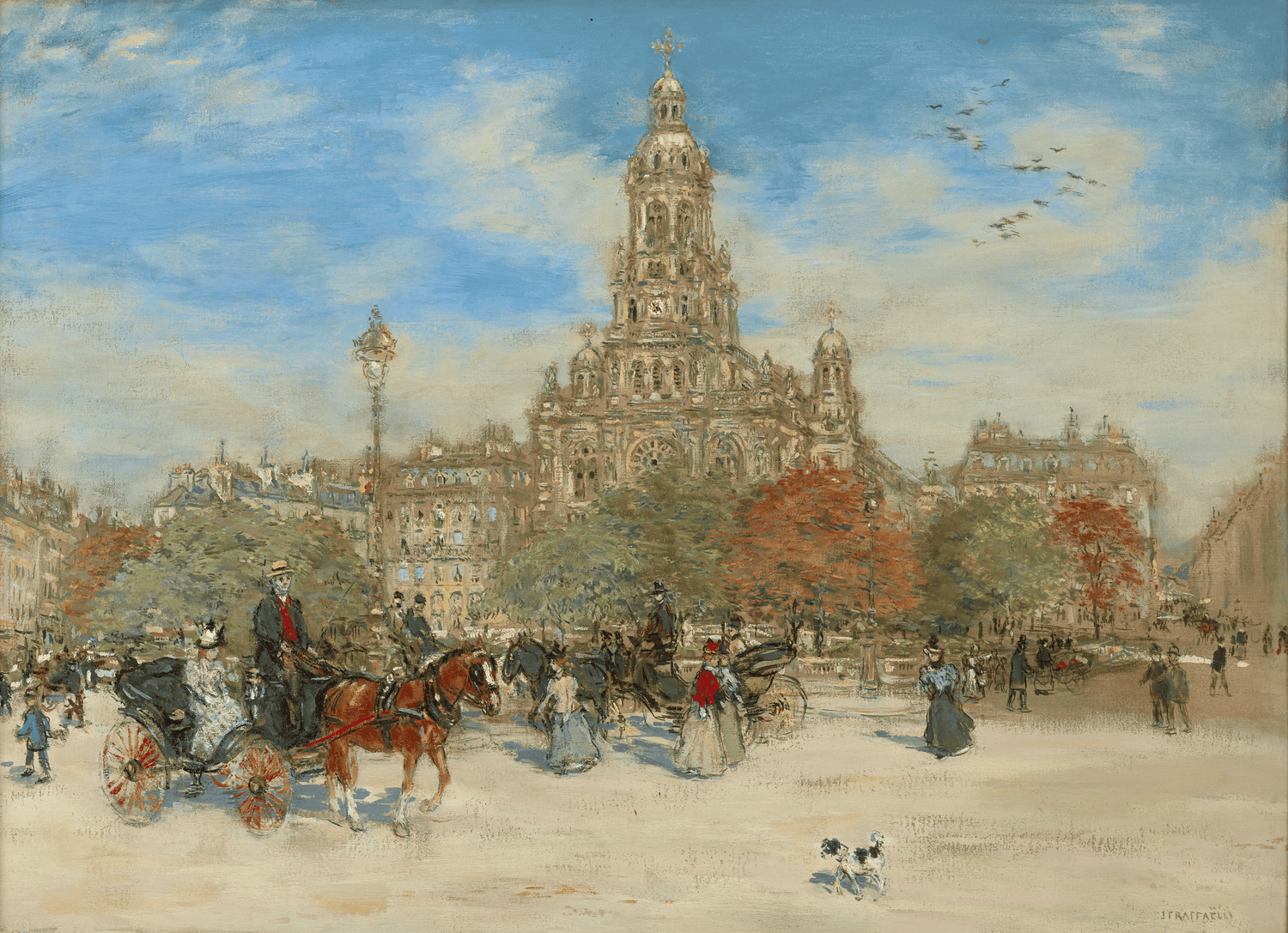 Trinité des Monts, Paris by Jean-François Raffaëlli
