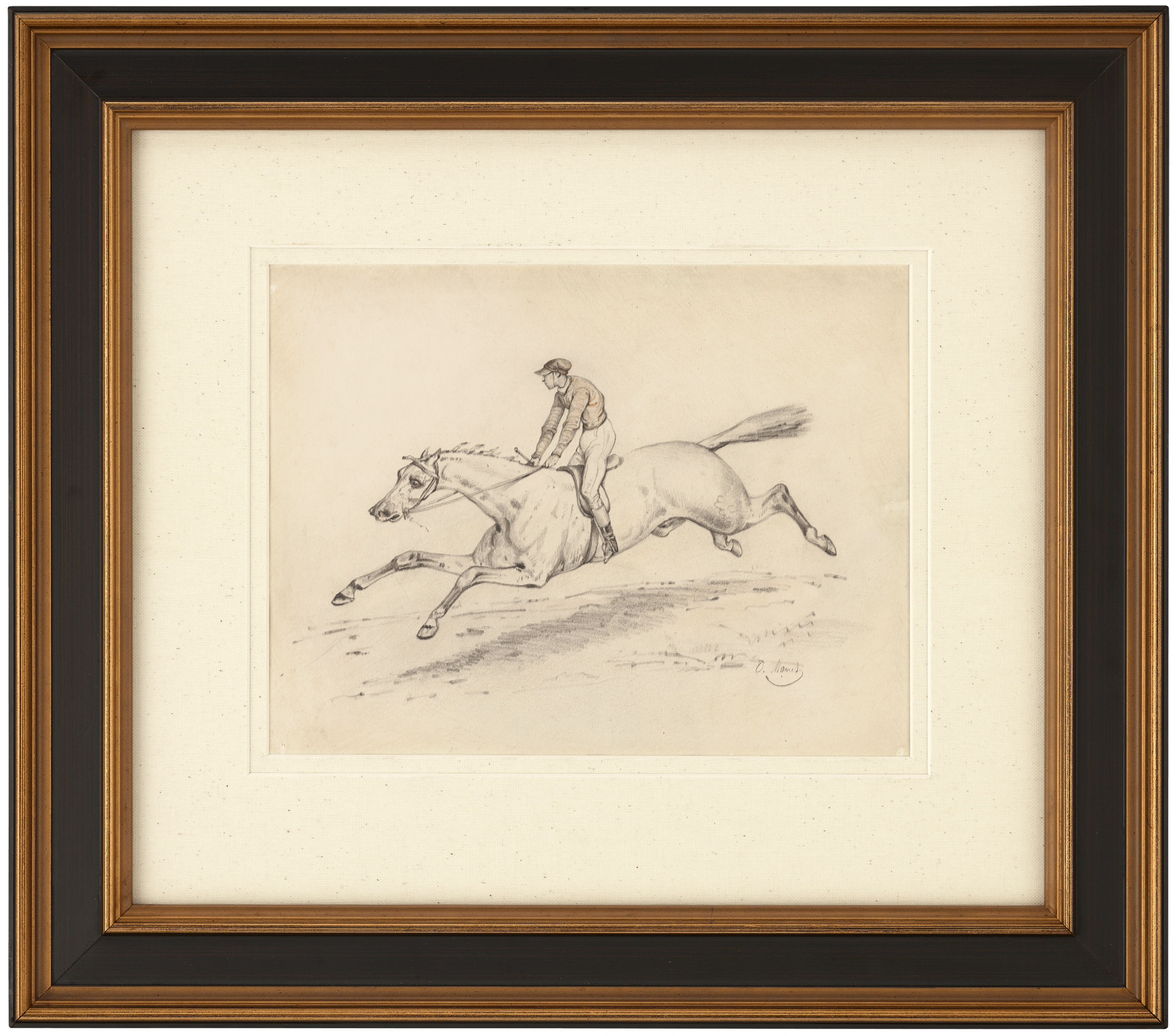 Cheval en course by Claude Monet