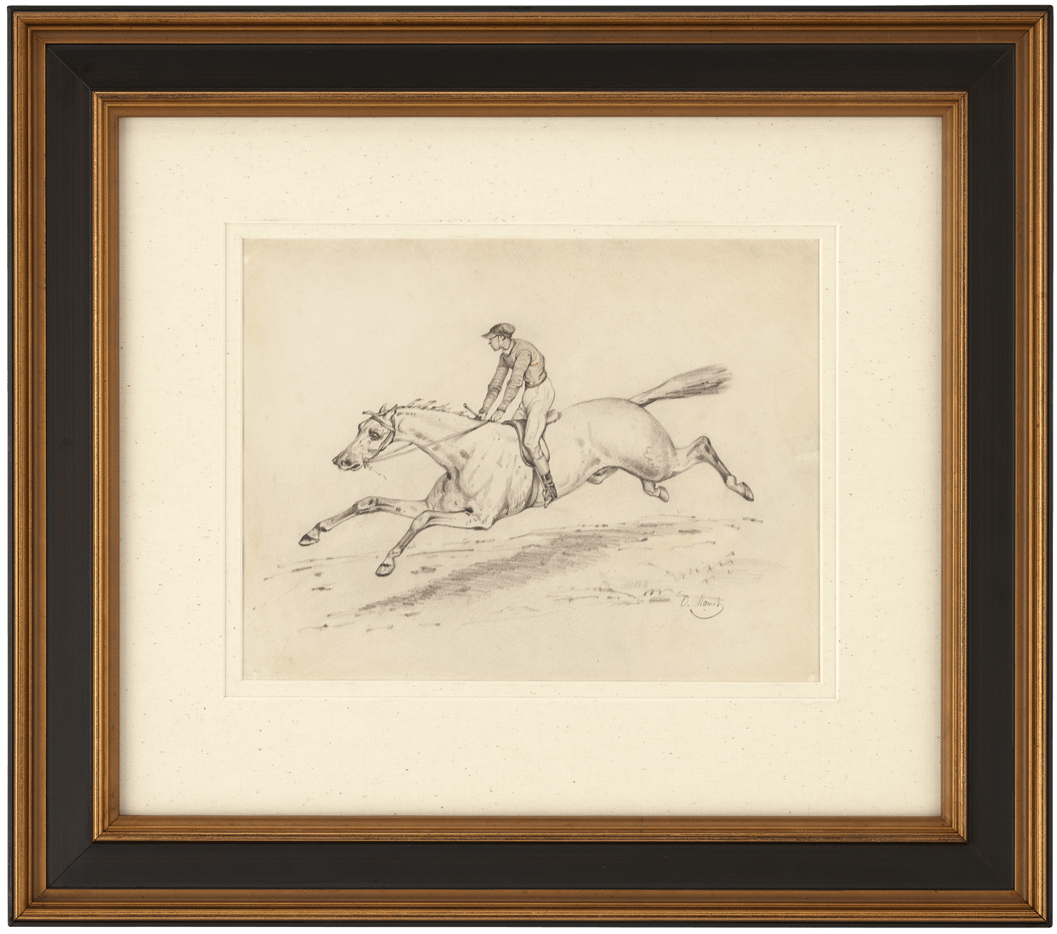 Cheval en course by Claude Monet