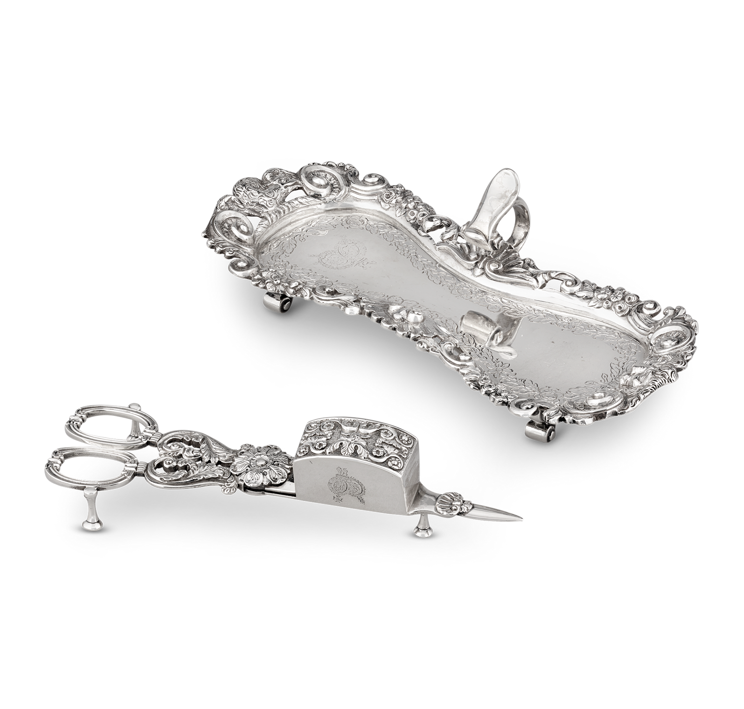 Lord Frederick FitzClarence's Silver Candle Snuffers and Stand