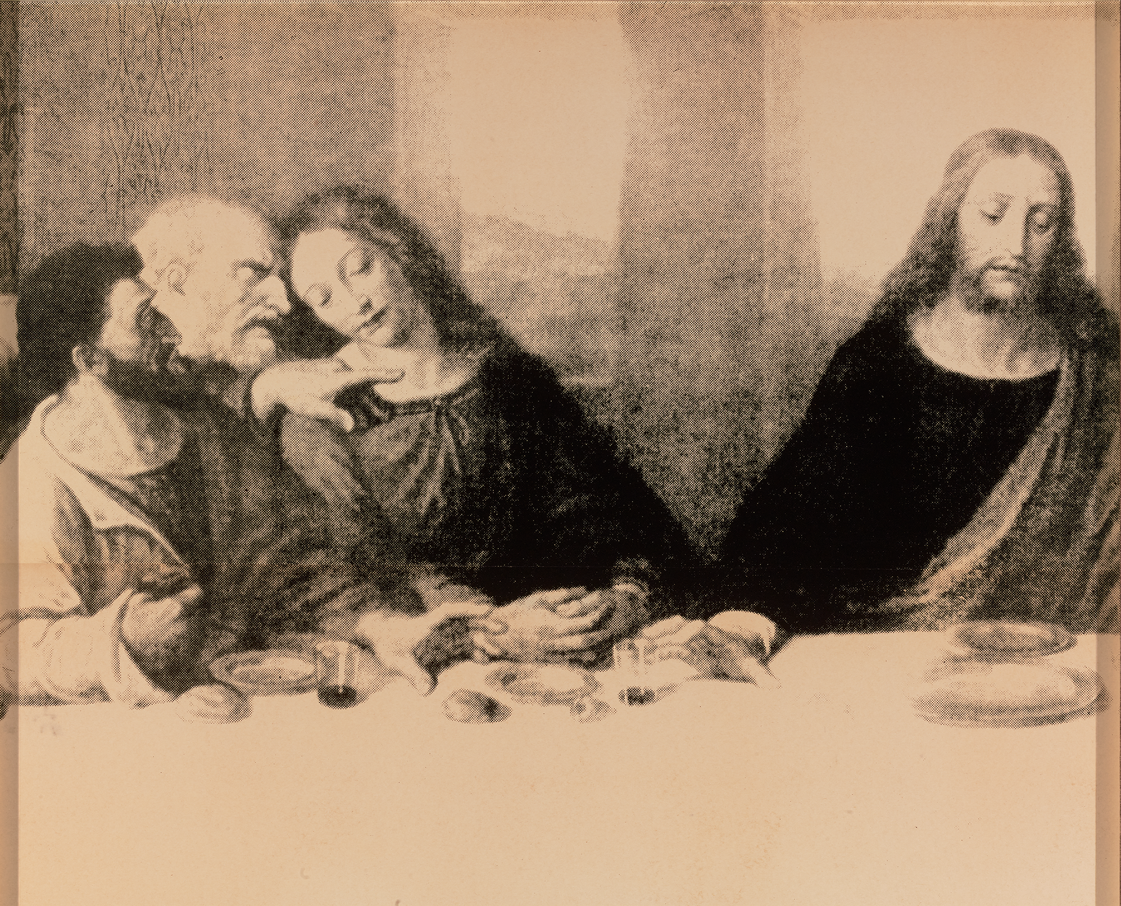 Last Supper Detail: Jesus, John, Peter and Judas by Andy Warhol