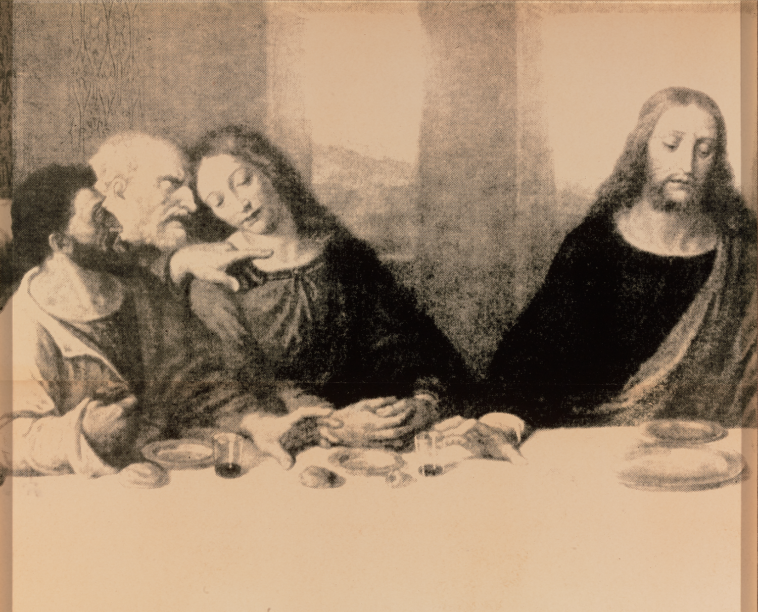 Last Supper Detail: Jesus, John, Peter and Judas by Andy Warhol