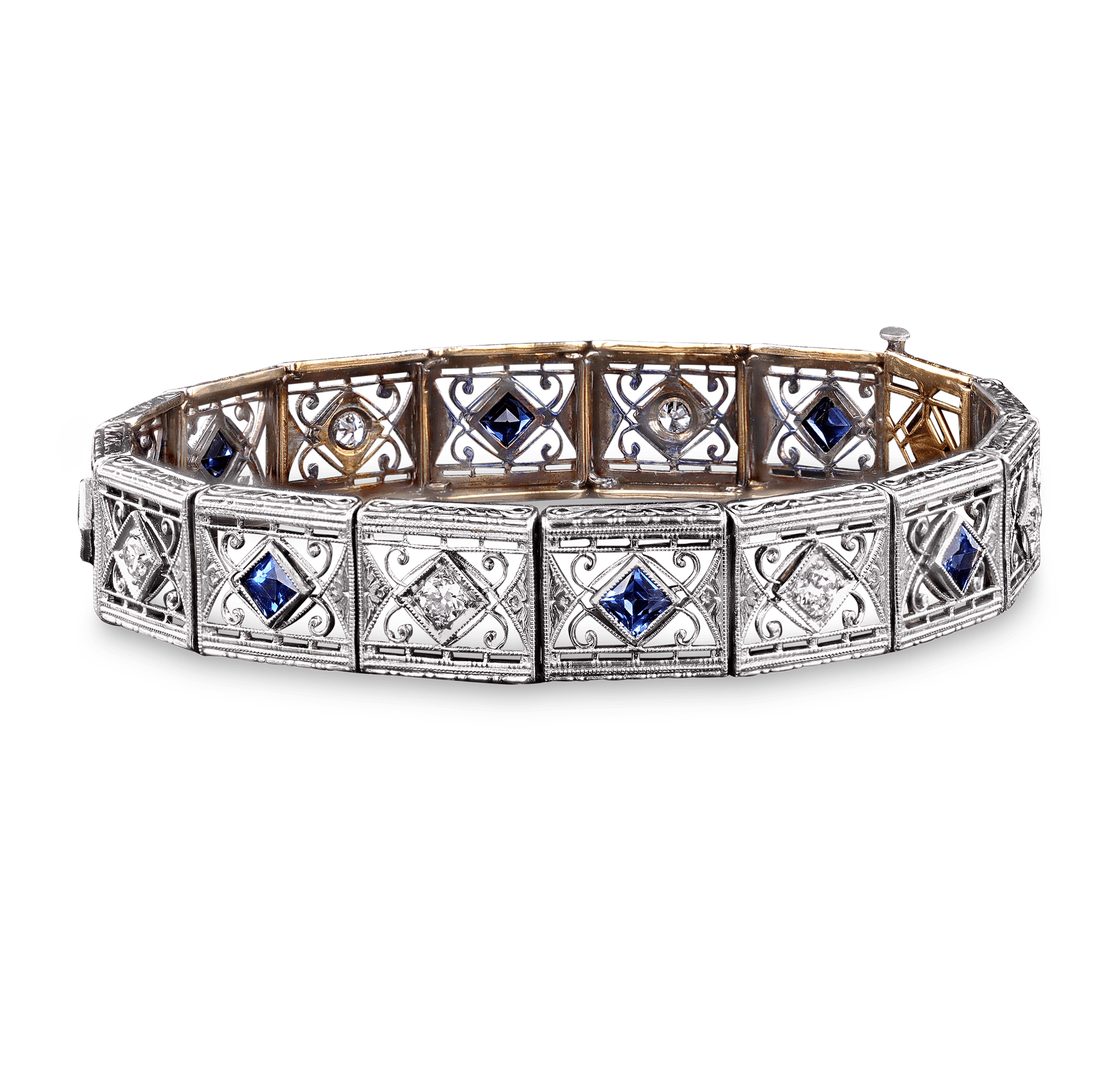 Edwardian Yogo Sapphire Bracelet, 2.00 Carats
